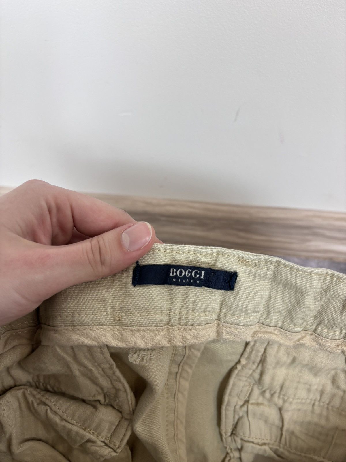 Boggi Boggi Milano Men’s Beige Chino Pants Trousers Cotton Blend Size US 32 / EU 48 - 8 Thumbnail