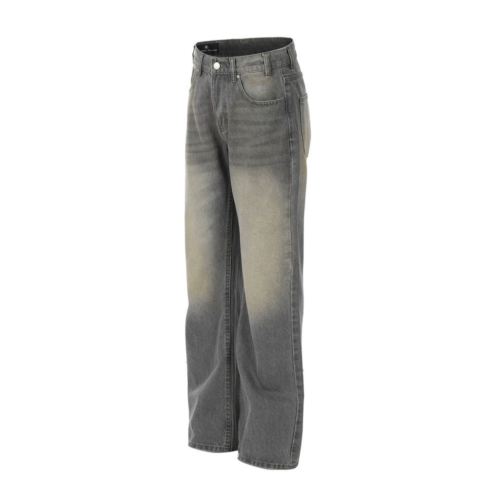 Japanese Brand × Jean Men's trendy loose straight-leg simple casual washed jeans Size US 34 / EU 50 - 2 Thumbnail