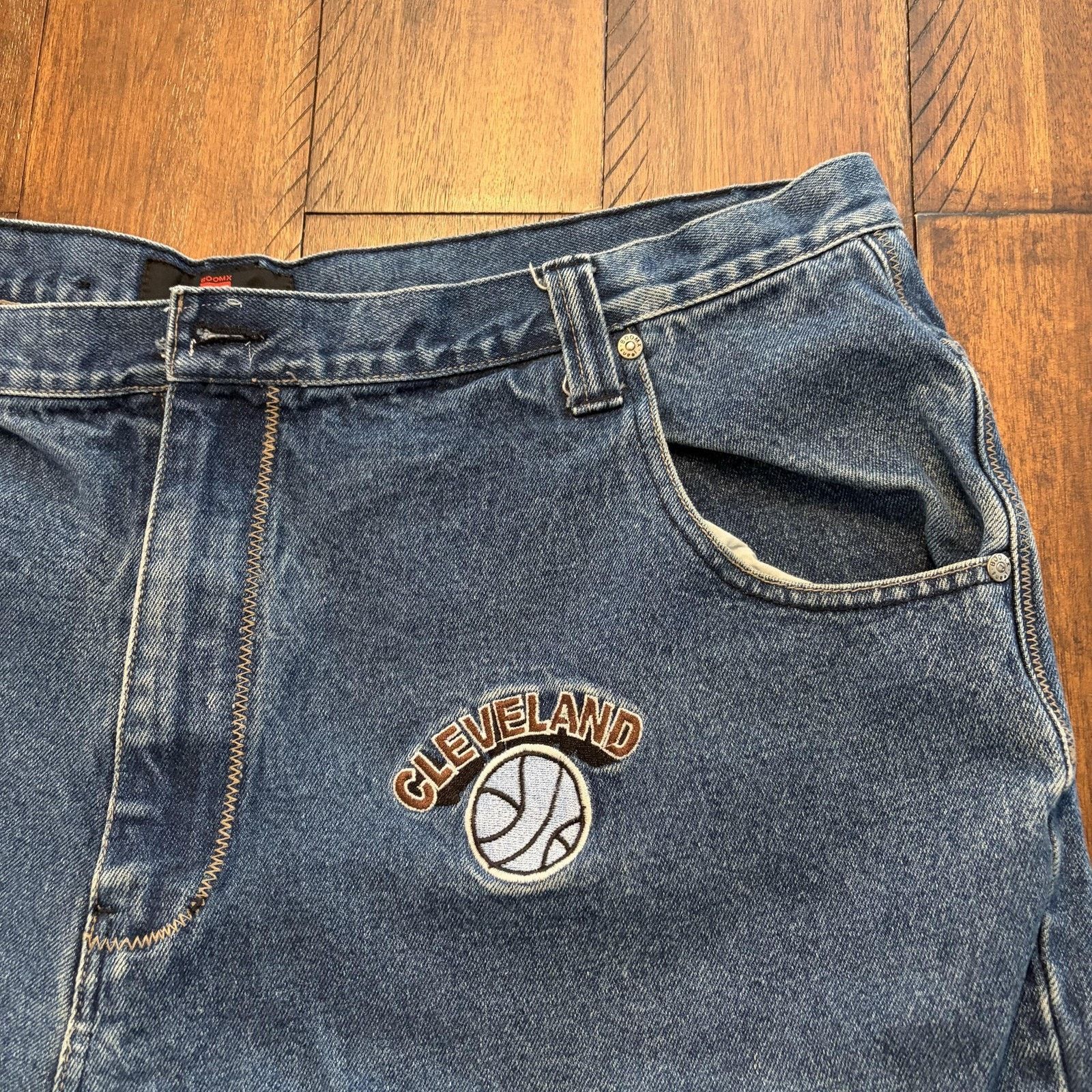 Vintage Y2K Hip Hop NBA Teams Denim Shorts Mens 42 Blue NBA Size US 42 / EU 58 - 6 Thumbnail