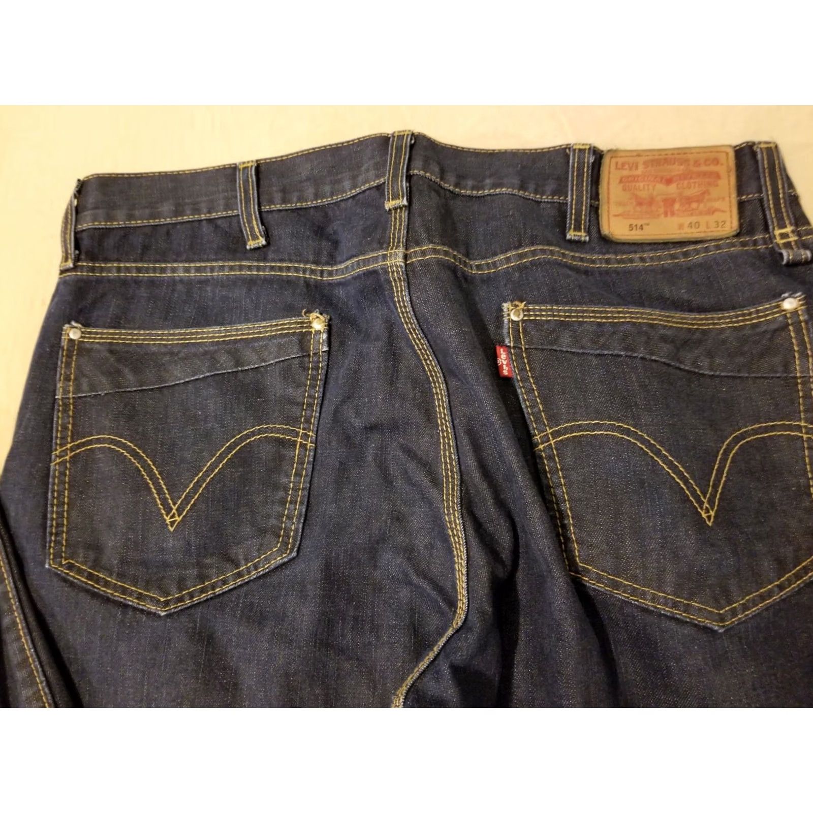 Levi's Mens Levis Jeans 40x32 Slim Straight Blue Denim Pants Size US 40 / EU 56 - 2 Thumbnail