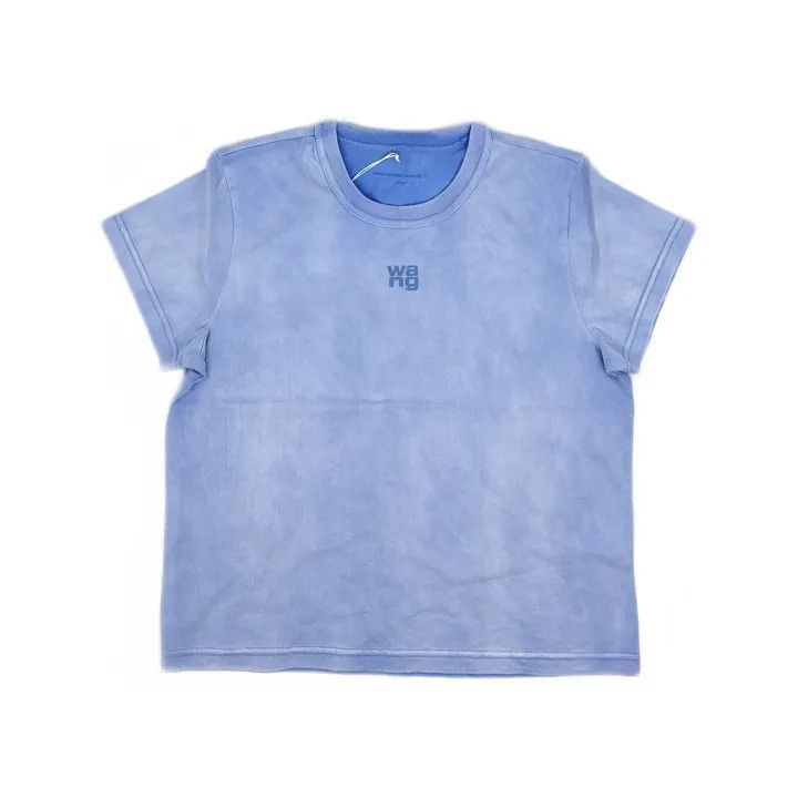 Alexander Wang Alexander Wang Blue Cotton Logo T-Shirt for Women - Size S / US 4 / IT 40 - 2 Thumbnail