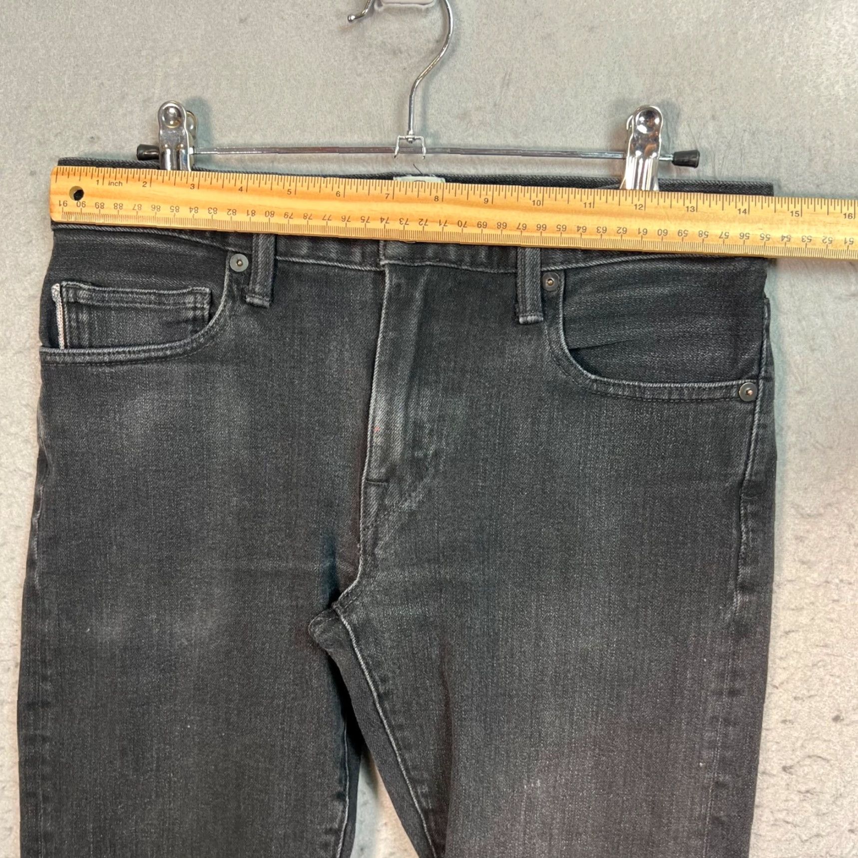 KATO Kato By Hiroshi Kato Mens Jeans 30 Black Denim Slim Fit 4 Way Cotton Blend 30 Inseam Skinny (Adult Mens) Size US 30 / EU 46 - 6 Thumbnail