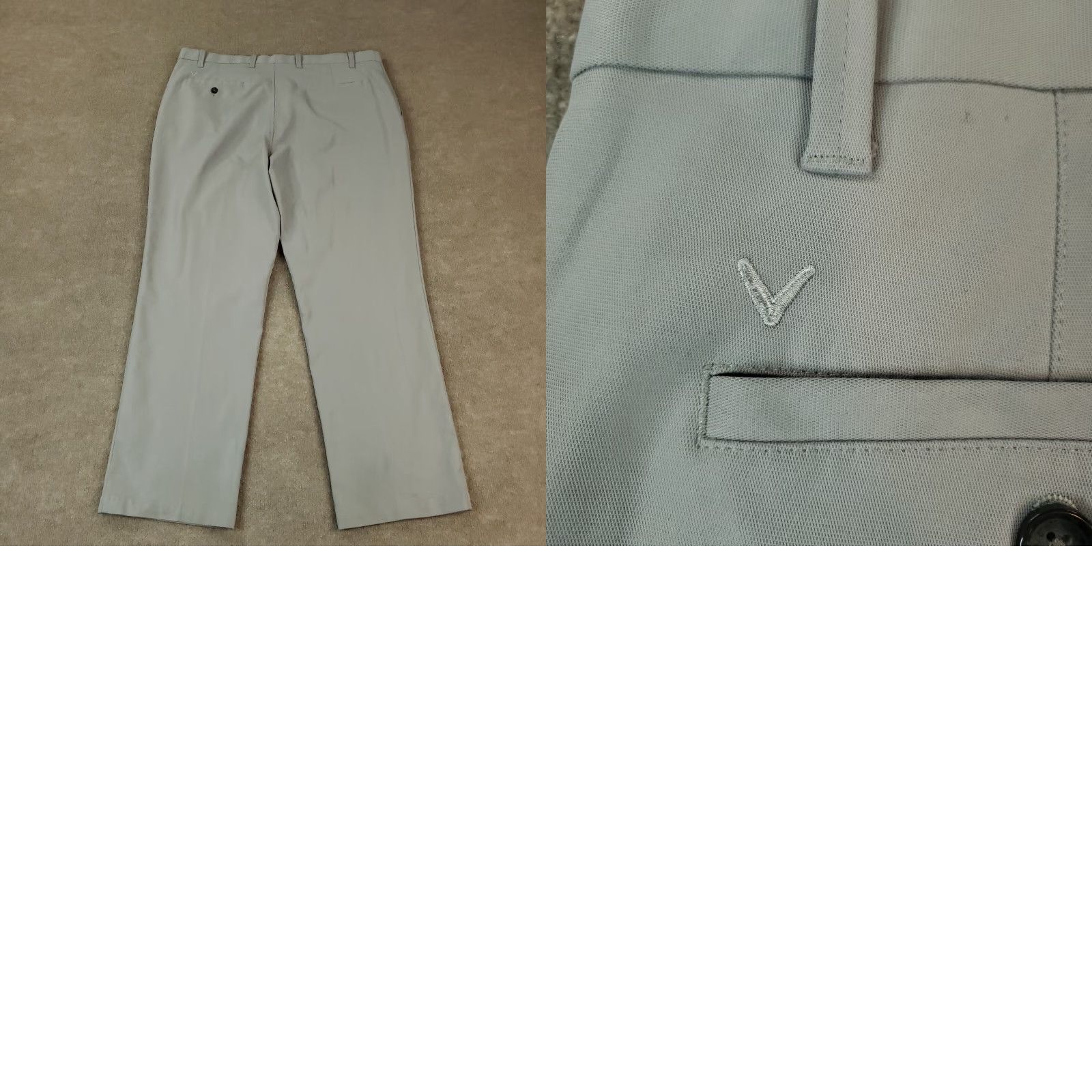 Callaway Callaway Pants Mens 40x30 Gray Flat Front Straight Leg Golf Shirt Gripper Size US L / EU 52-54 / 3 - 8 Thumbnail