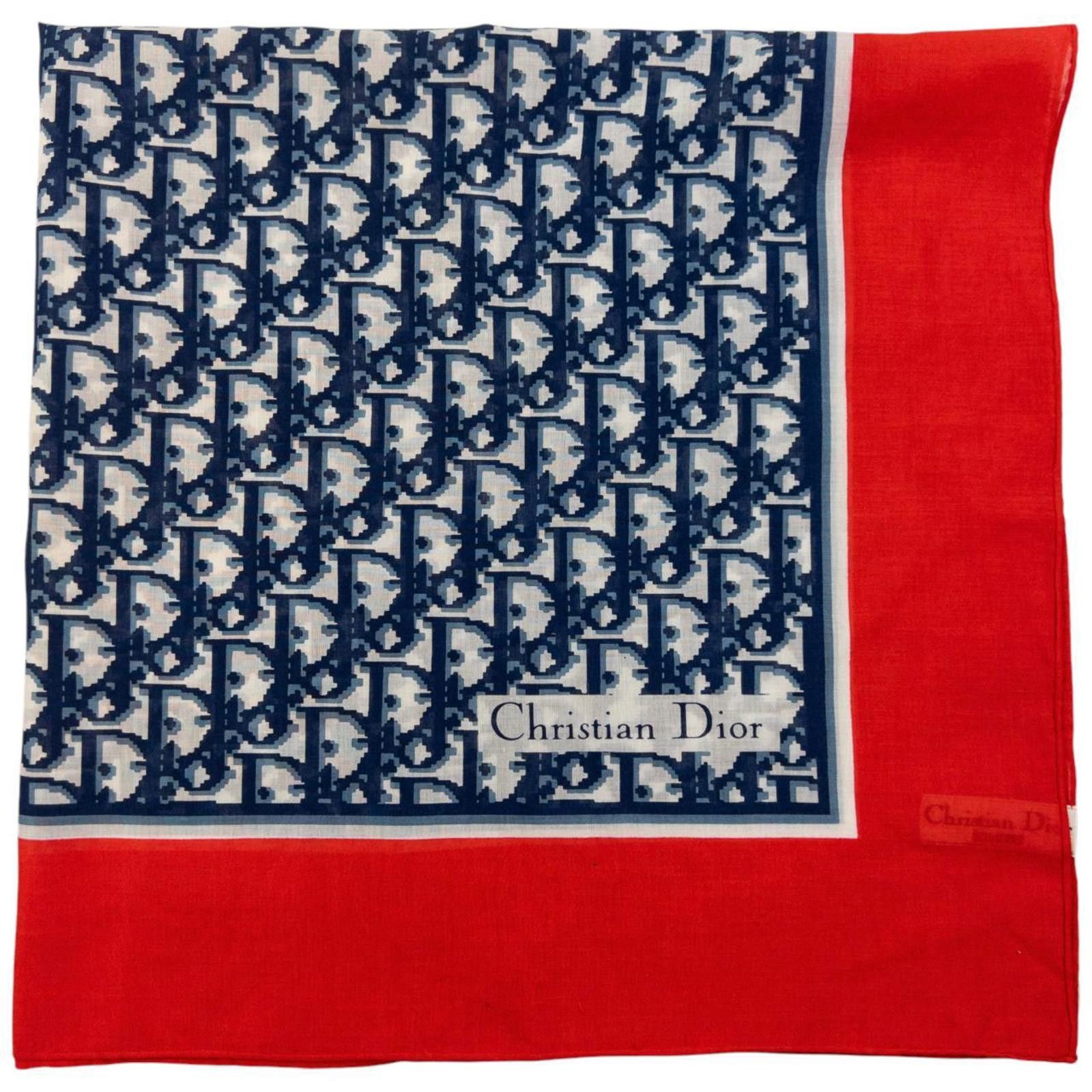 Christian Dior Monsieur Vintage Dior Monogram Pixel Silk Scarf Size ONE SIZE - 3 Thumbnail