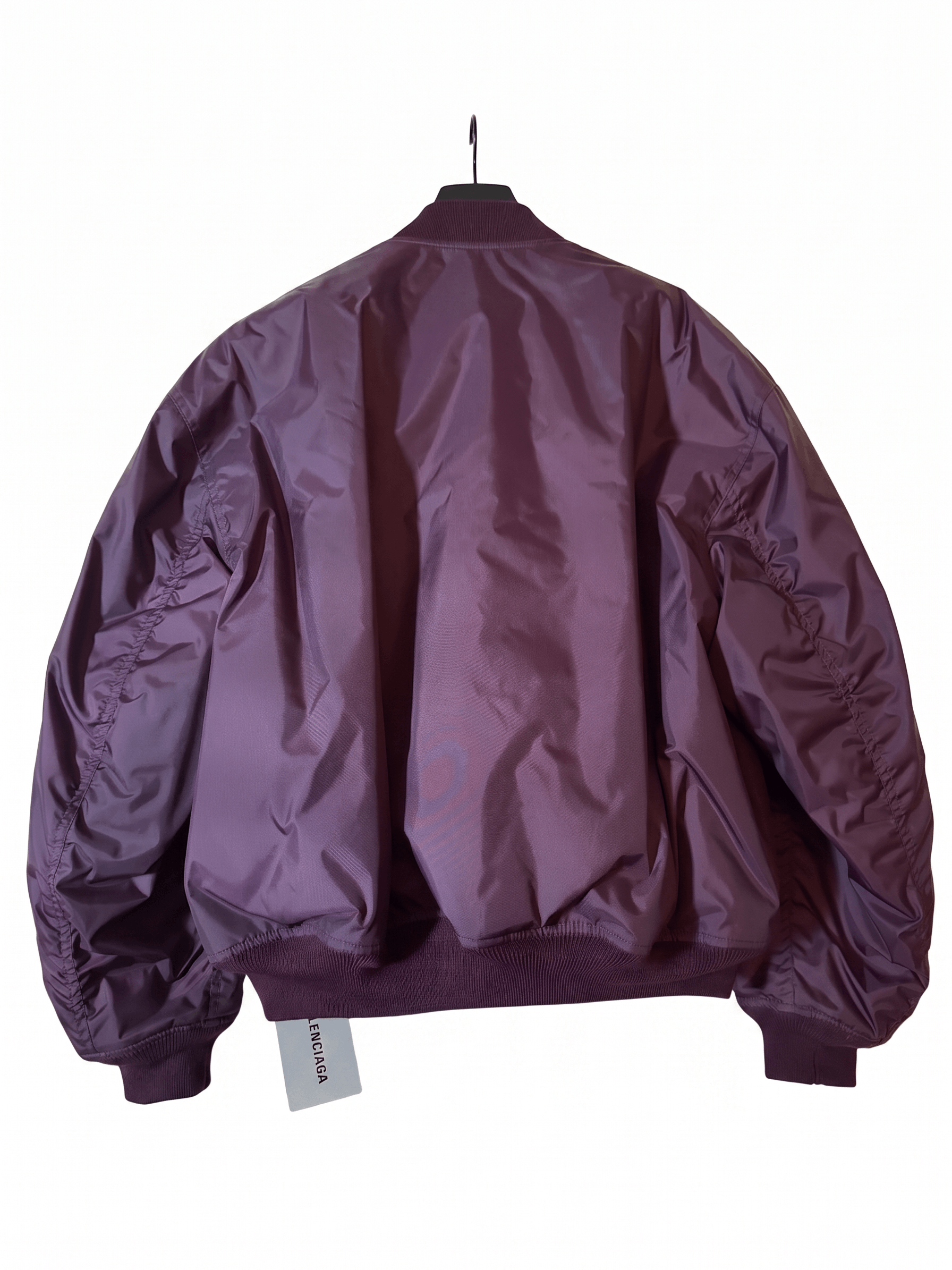 Balenciaga Balenciaga Logo-Patch Purple Bomber Jacket FR34 Size XS / US 0-2 / IT 36-38 - 2 Thumbnail