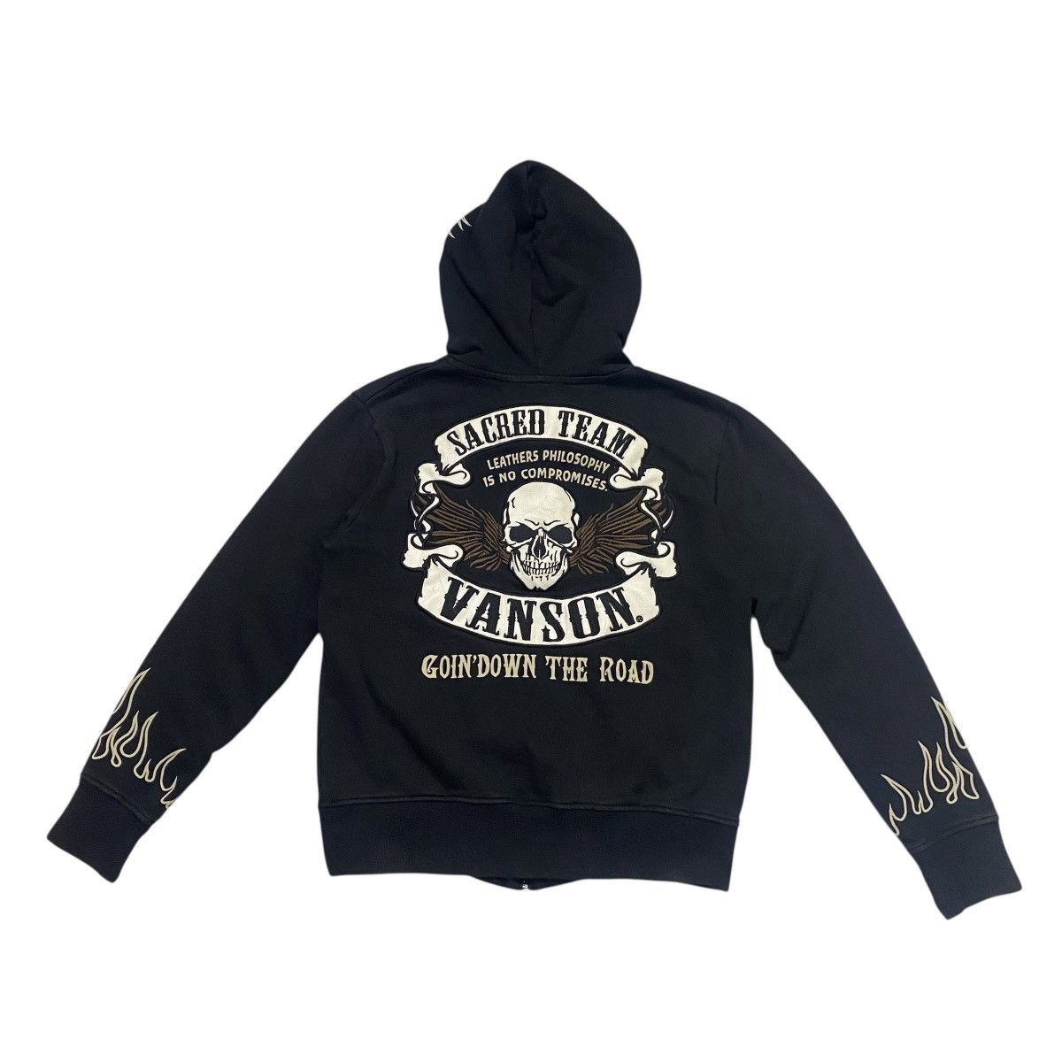 Vanson Leathers Rare🔥 Vanson Going Down the Road Zipup Hoodie Size US M / EU 48-50 / 2 - 8 Thumbnail