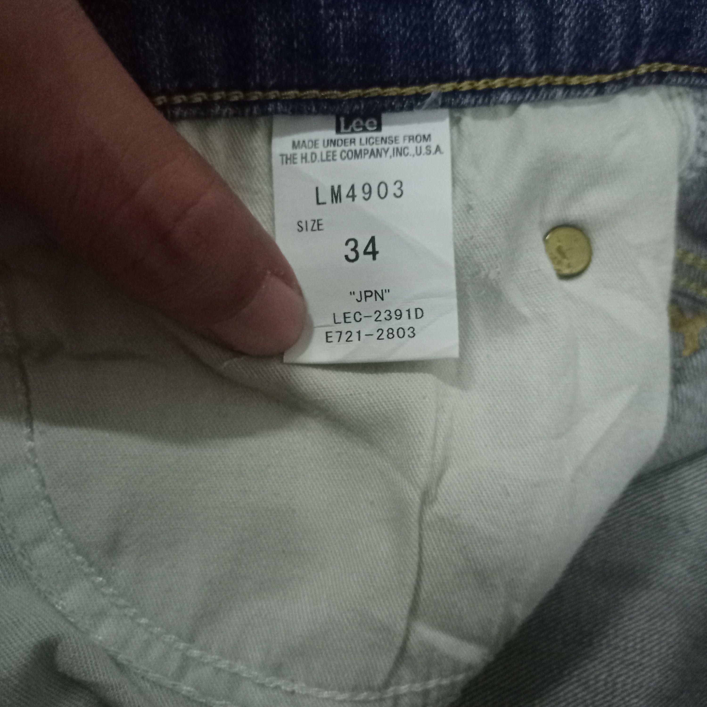 Lee Vintage Lee Riders Blue Wash Workwear Jeans Size US 32 / EU 48 - 7 Thumbnail