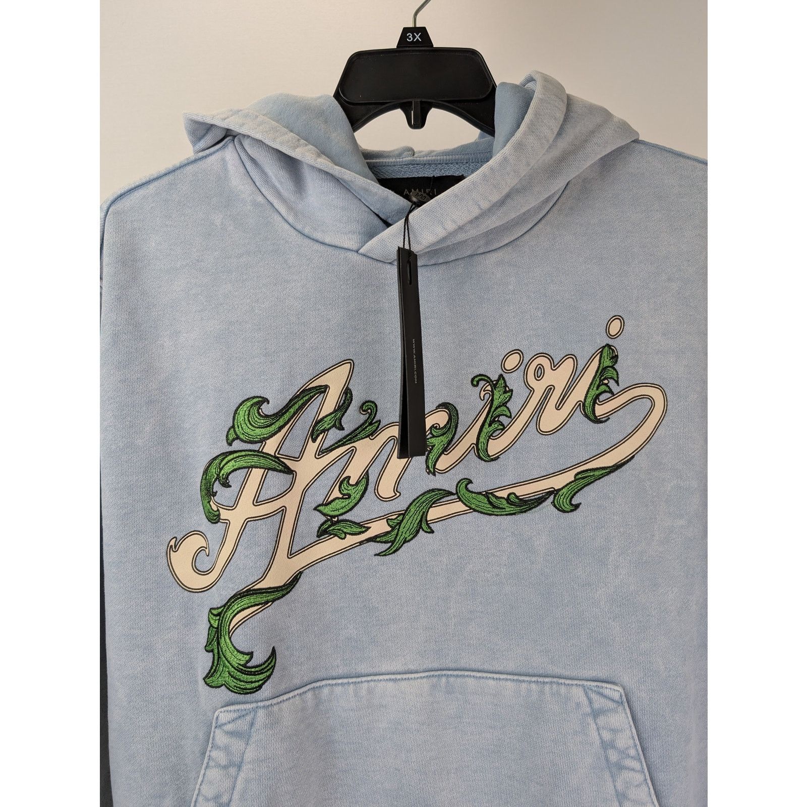 Amiri o1rshd1 Q:2 / Amiri Filigree Hoodie in Ashley Blue Size US L / EU 52-54 / 3 - 5 Thumbnail