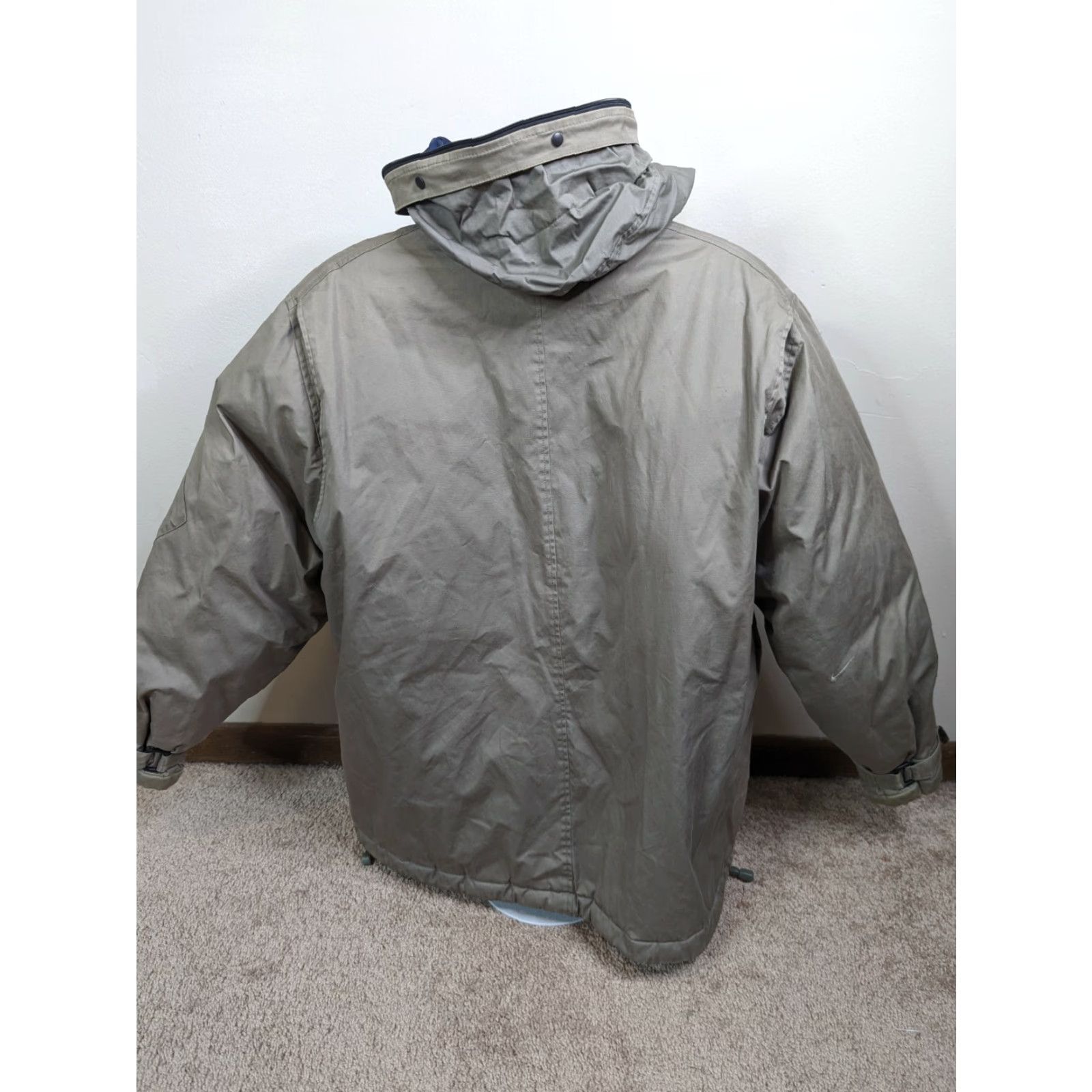 Nike VINTAGE Nike Coat Jacket Men's XL Insulated Fleece Lined Winter Coat Parka Beige Size US XL / EU 56 / 4 - 3 Thumbnail