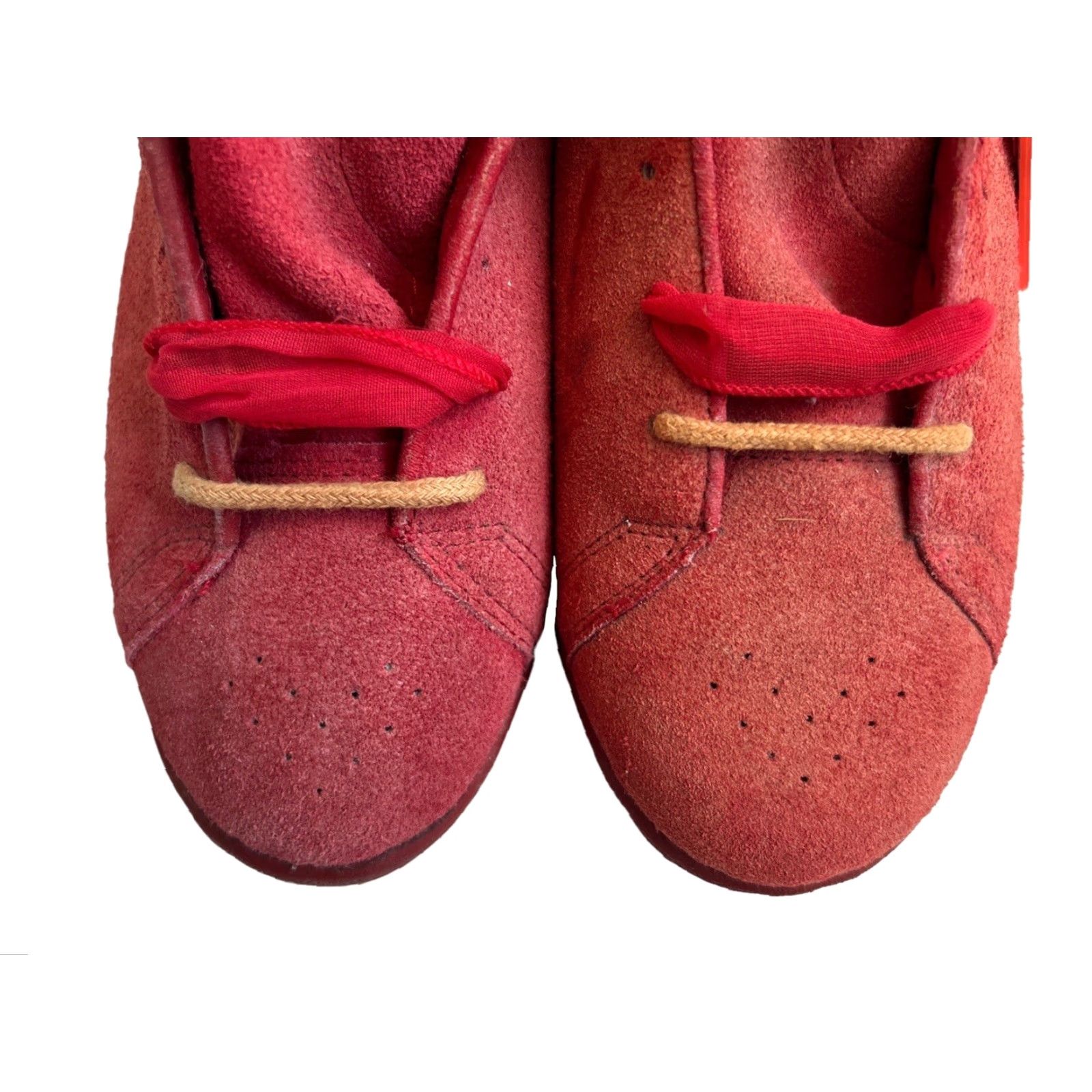 La Gear VINTAGE LA Gear High Top Sneaker Shoes Womens Size 6 Suede 90s Red NWT Deadstock Embroidered Logo + 2 Laces Size M / US 6-8 / IT 42-44 - 5 Thumbnail