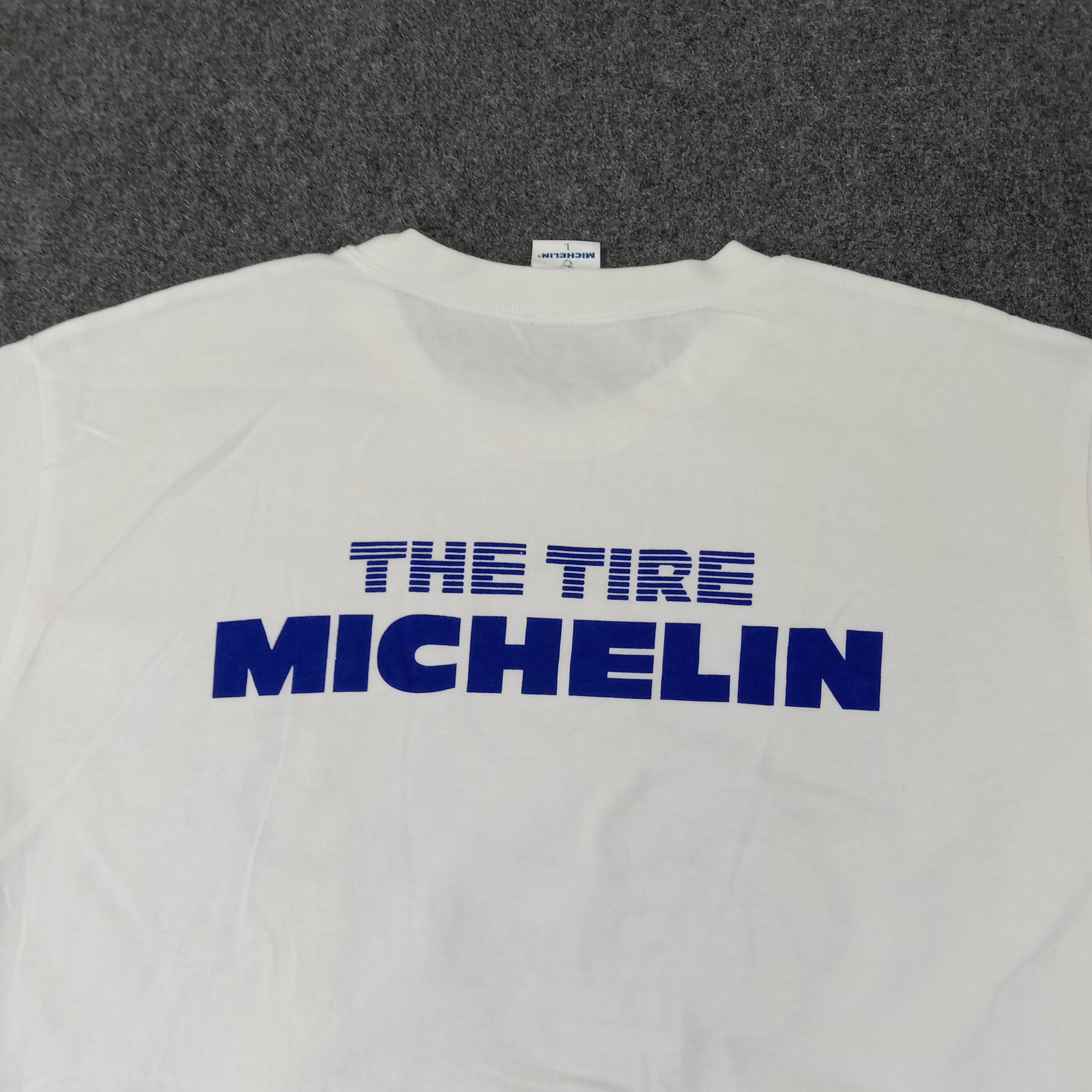 Vintage The Tire Michelin Racing Motorsports Tshirt C259N6 Size US L / EU 52-54 / 3 - 5 Thumbnail