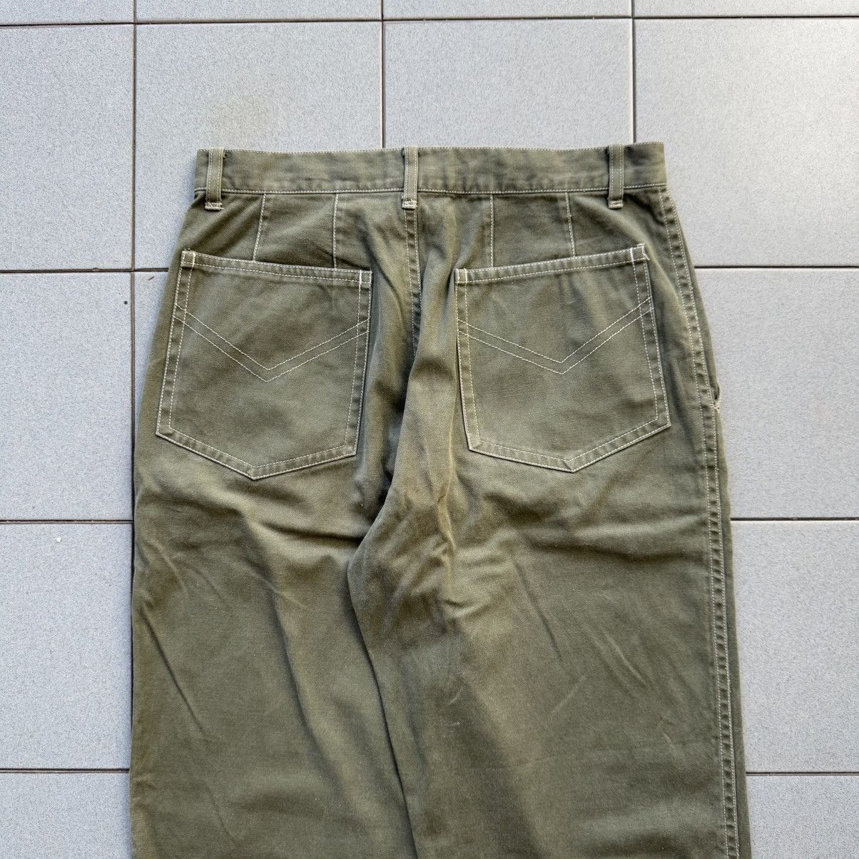 Issey Miyake Vintage 80s Issey Miyake White Stitching Military Trouser Size US 28 / EU 44 - 10 Thumbnail