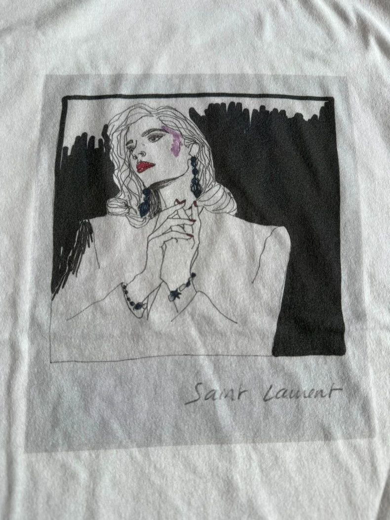 Saint Laurent Paris Saint Laurent Paris Graffiti Print T-Shirt Size US S / EU 44-46 / 1 - 3 Thumbnail
