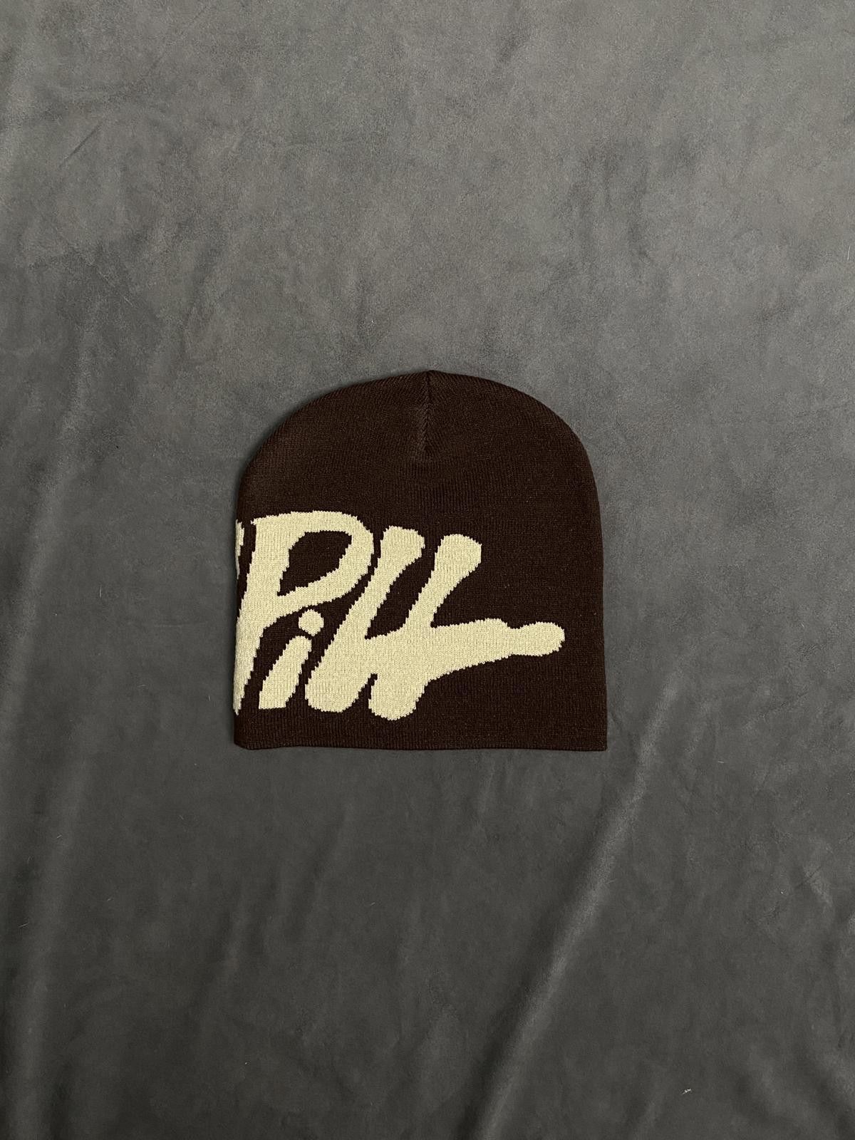 Japanese Brand Deadstock Purpill Main Logo No Cuff Brown Beanie Hats OS Size ONE SIZE - 5 Thumbnail
