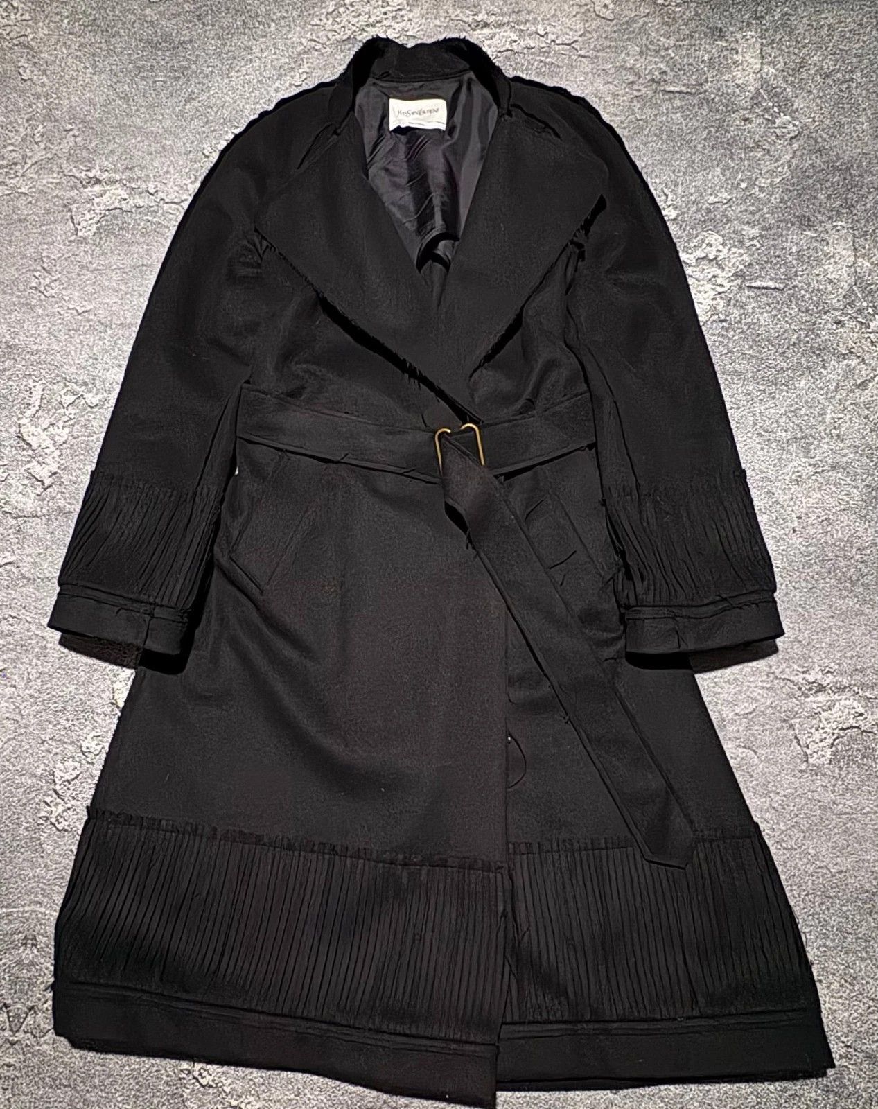 Yves Saint Laurent Archive YSL Yves Saint Laurent Black Deconstructed Wool Coat Size US M / EU 48-50 / 2 - 3 Thumbnail