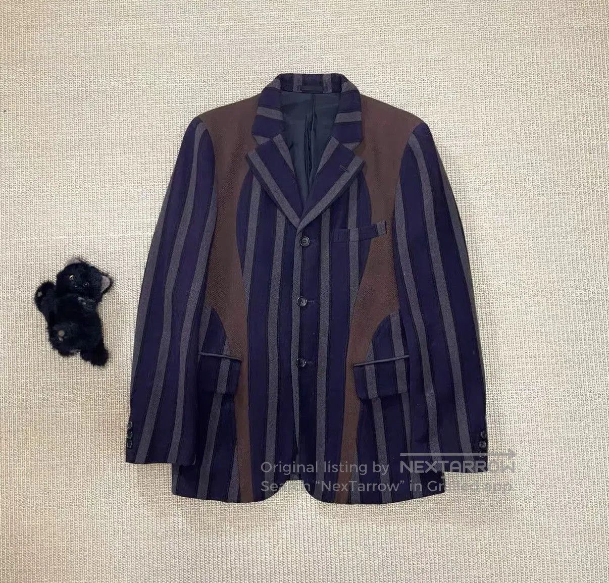 Comme des Garcons Blue Striped Button. Size US S / EU 44-46 / 1 - 1 Thumbnail