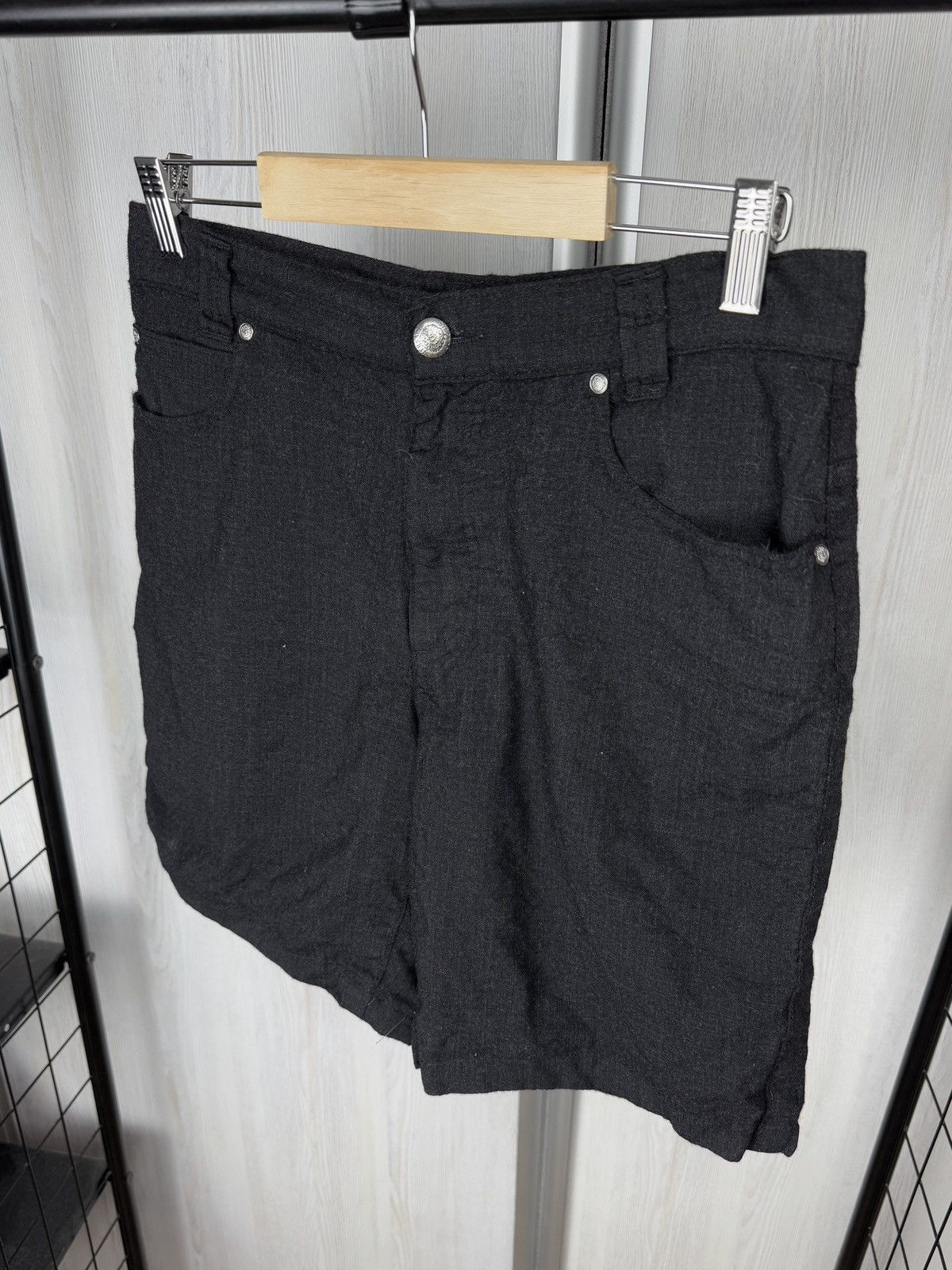 Versace Versace Classic v2 dark grey vintage unisex wool shorts 32 Size 32" / US 10 / IT 46 - 6 Thumbnail