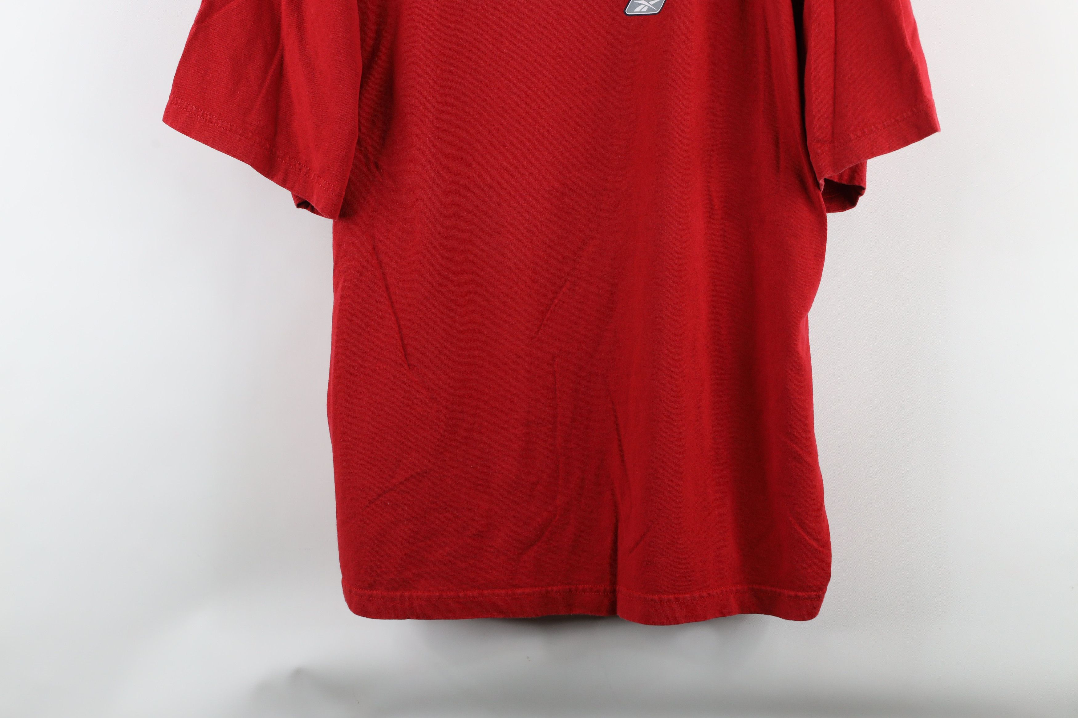 Reebok × Vintage Vintage 90s Reebok Athletics Out Short Sleeve T-Shirt Red Size US XL / EU 56 / 4 - 3 Thumbnail