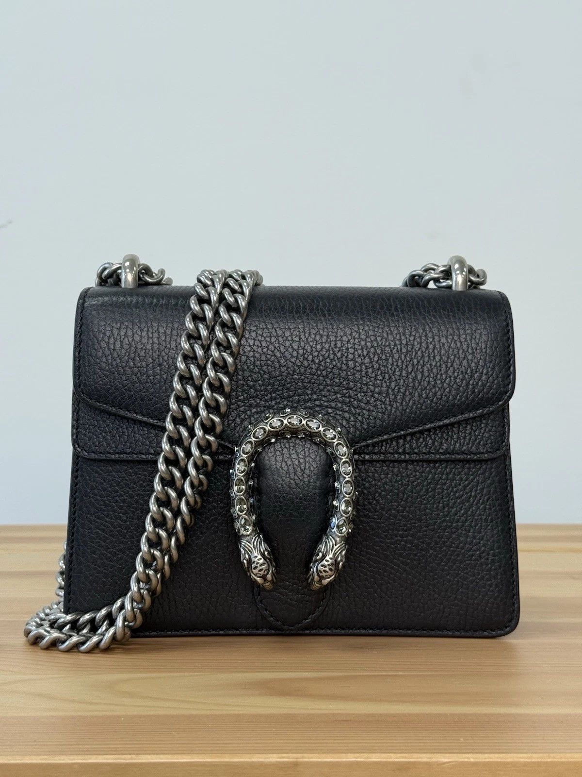 Gucci Gucci Dionysus Crossbody Mini Black Leather Bag Size ONE SIZE - 1 Thumbnail