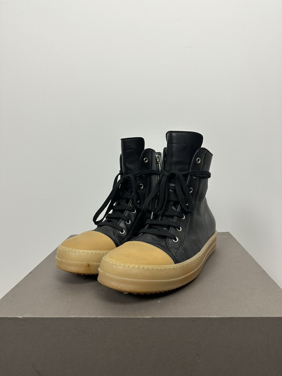 image of Rick Owens Ss18 ‘Dirt’ Gumsole Ramones Shoes in Black, Men's (Size 9)
