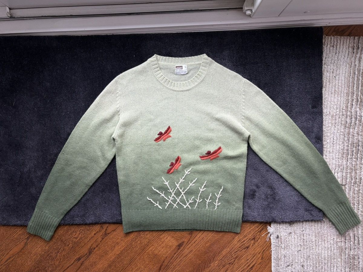 Sears × Vintage 70s Embroidered Vintage Wool Sweater Gradient Knit Pullover Size US M / EU 48-50 / 2 - 9 Thumbnail