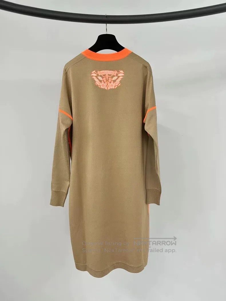Hermes Hermes Printed silk mixed long-sleeve dress Size XXS / US 00 / IT 34 - 2 Thumbnail