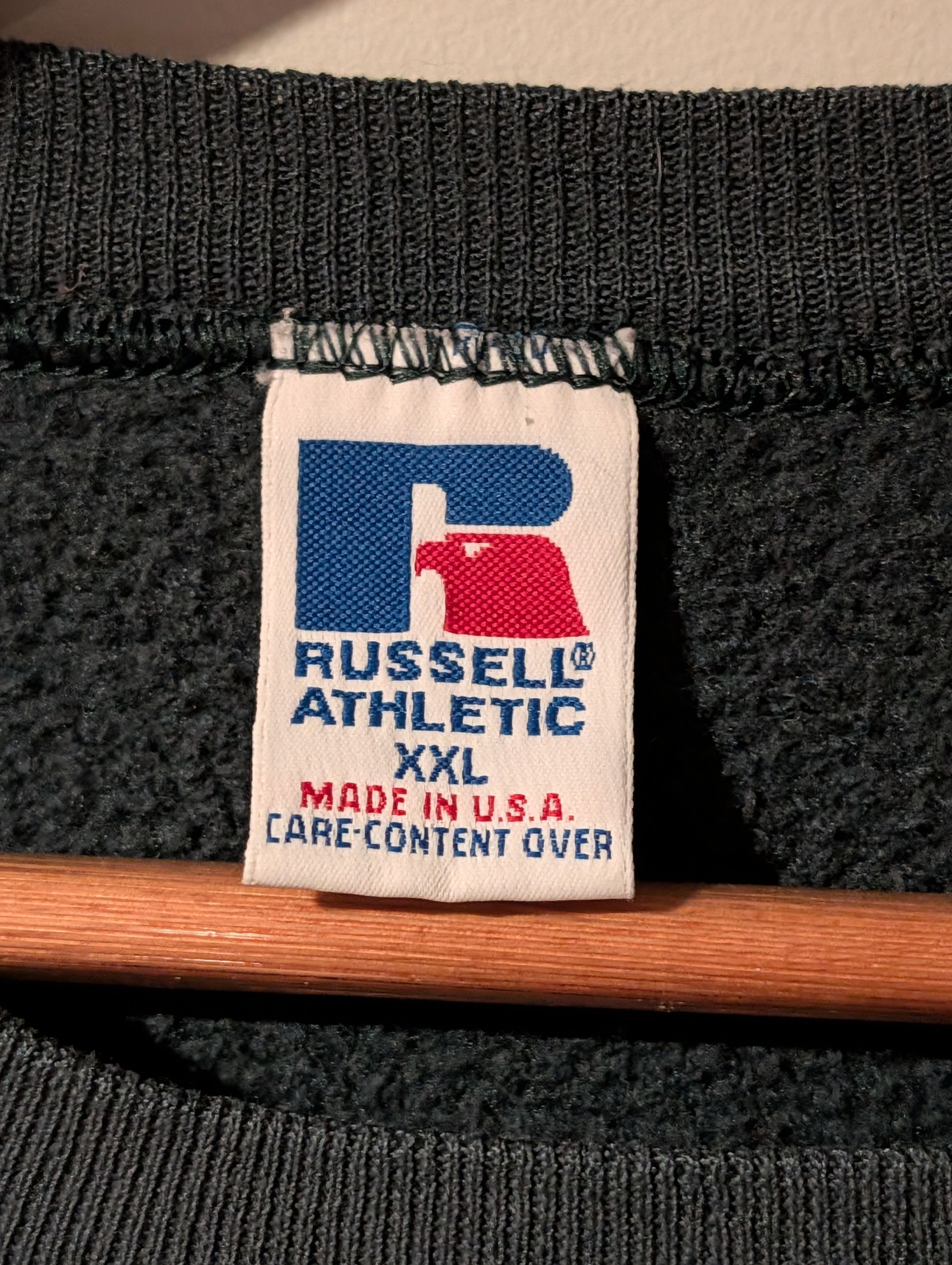 Russell Athletic Vintage Russell Athletic Blank Crewneck Made USA Sweatshirt Size US XXL / EU 58 / 5 - 3 Thumbnail