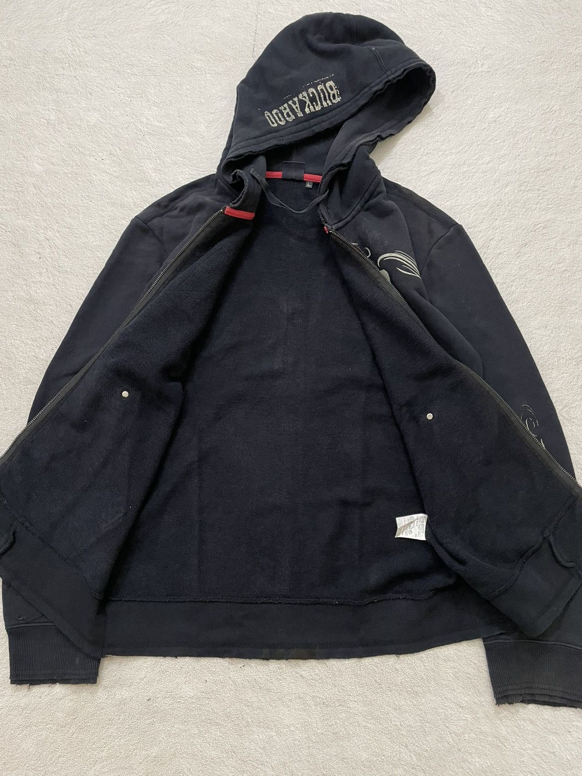 Japanese Brand 2000s Buckaro Poem Hooded Printed Y2K if6was9 LGB grunge Size US L / EU 52-54 / 3 - 6 Thumbnail