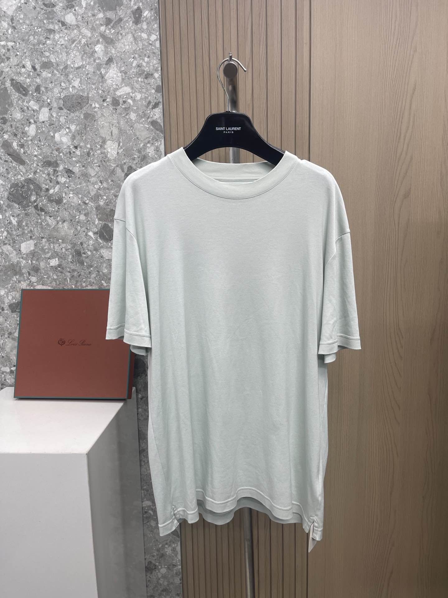 Loro Piana Loro Piana Solid Cotton Short Sleeve T-Shirt Size S Size US S / EU 44-46 / 1 - 1 Thumbnail