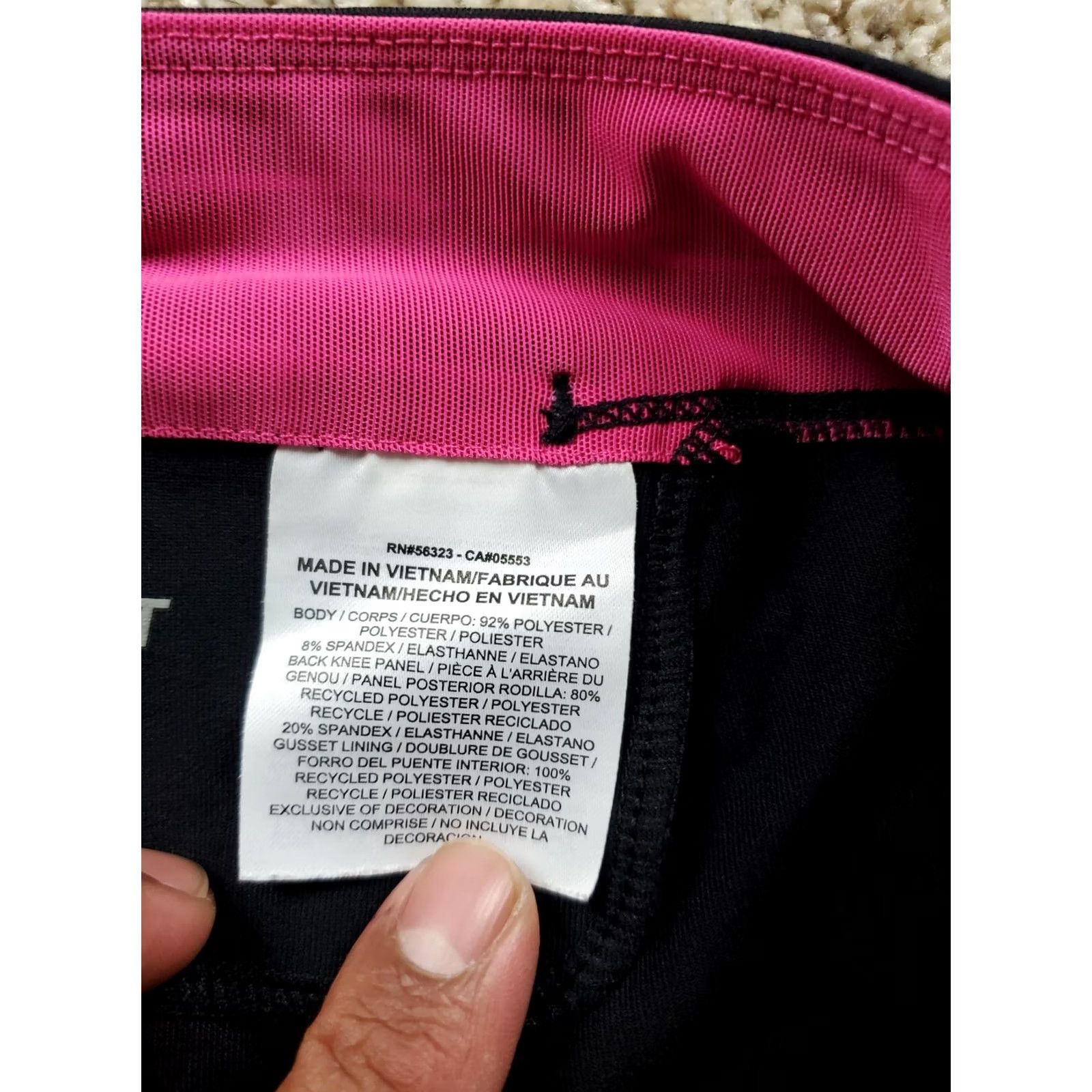 Nike Nike Dri-Fit Leggings Womens Small Black Pink Athletic Running Pants 667623-017 Size 28" / US 6 / IT 42 - 4 Thumbnail