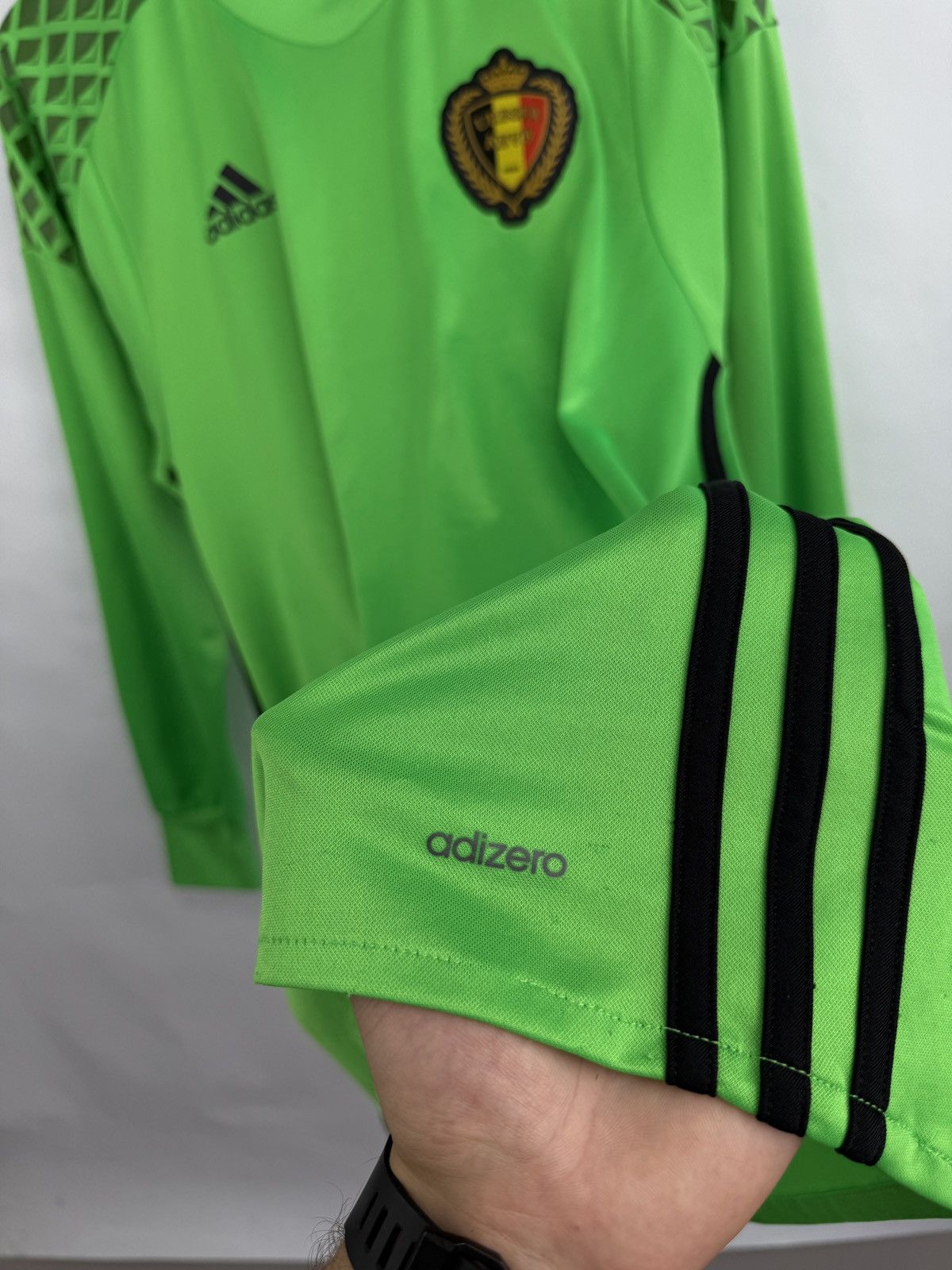 Adidas 🇧🇪 2015 Adidas Belgium URBSFA KBVB Goalkeeper Jersey Soccer Size US M / EU 48-50 / 2 - 6 Thumbnail