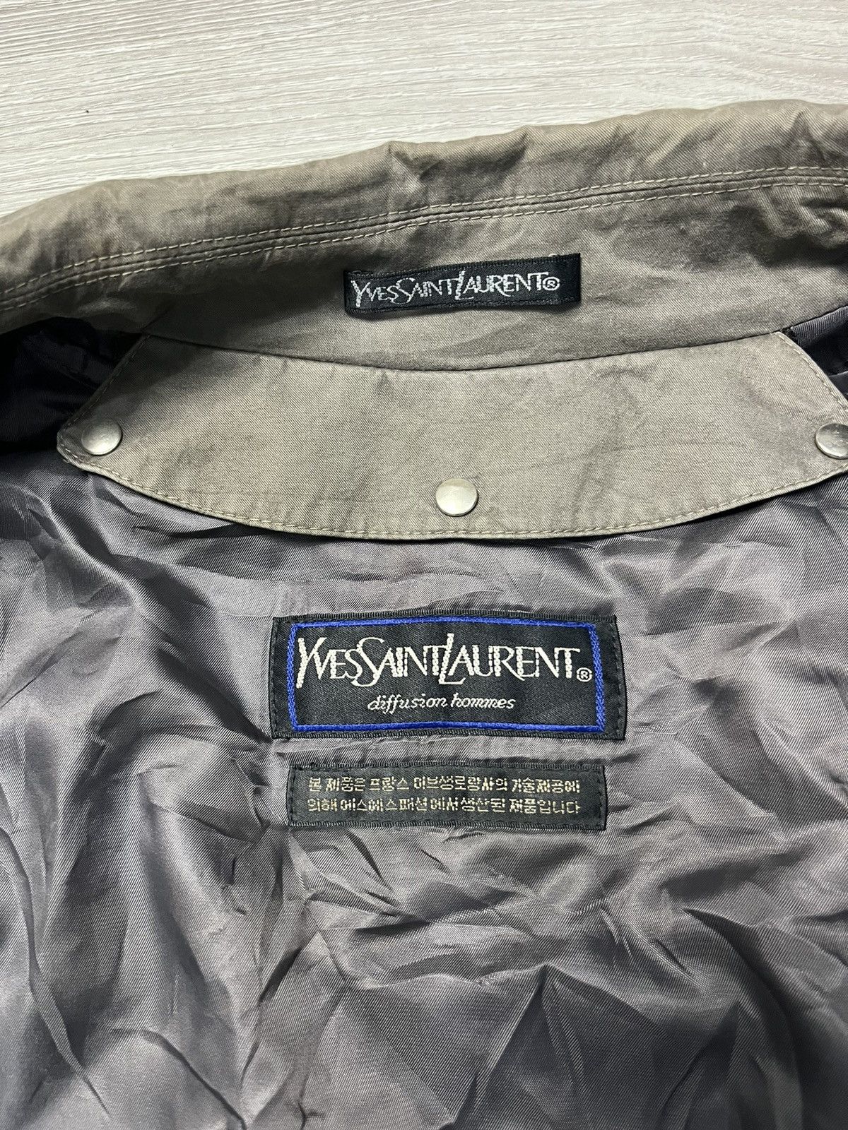 Vintage × Yves Saint Laurent Vintage YSL Diffusion Hommes Long Coat Size US L / EU 52-54 / 3 - 10 Thumbnail