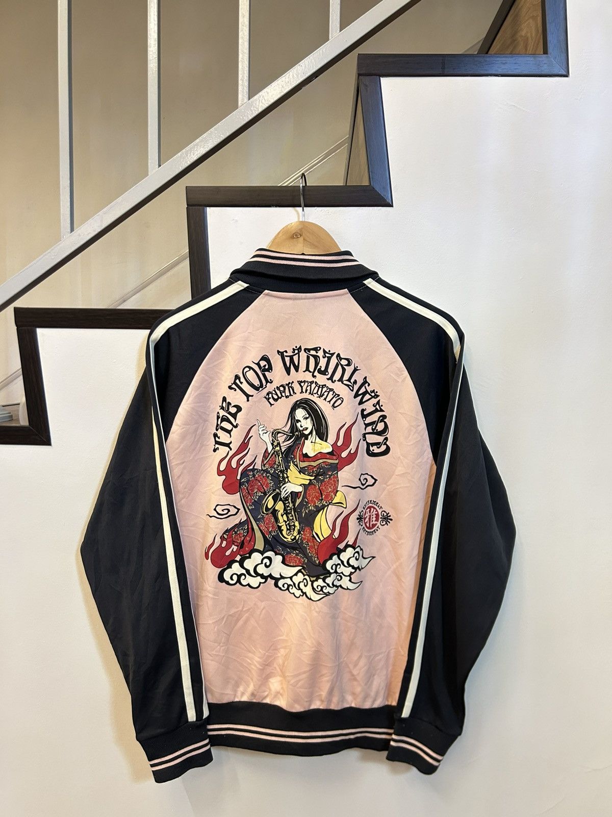 Japanese Brand Bullet Noise Japan Geisha Saxophone Sukajan Track Jacket Size US L / EU 52-54 / 3 - 2 Thumbnail