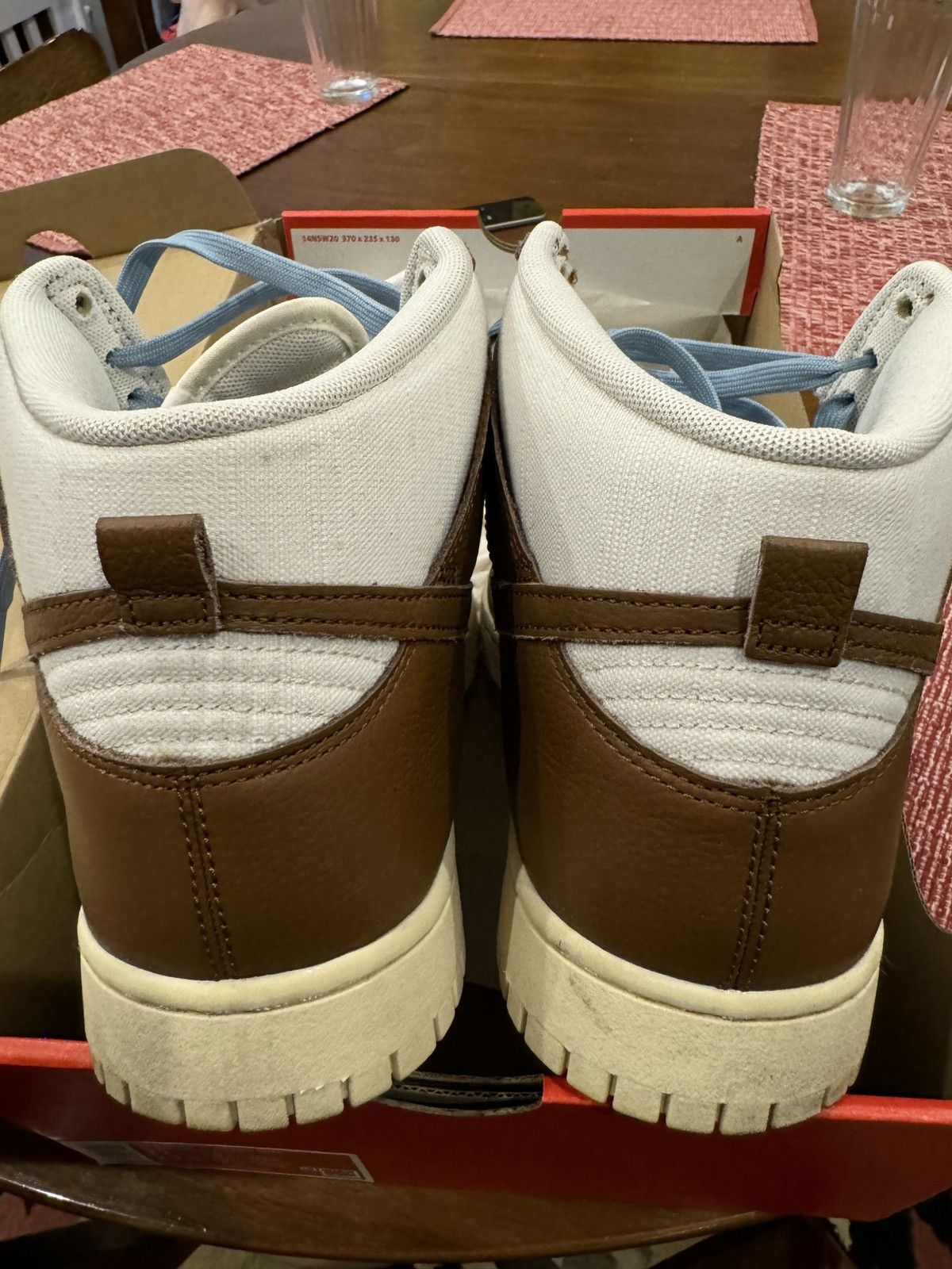 Nike Nike Dunk Hi Retro Premium Pecan/Sail/Worn Blue Size US 12 / EU 45 - 7 Thumbnail