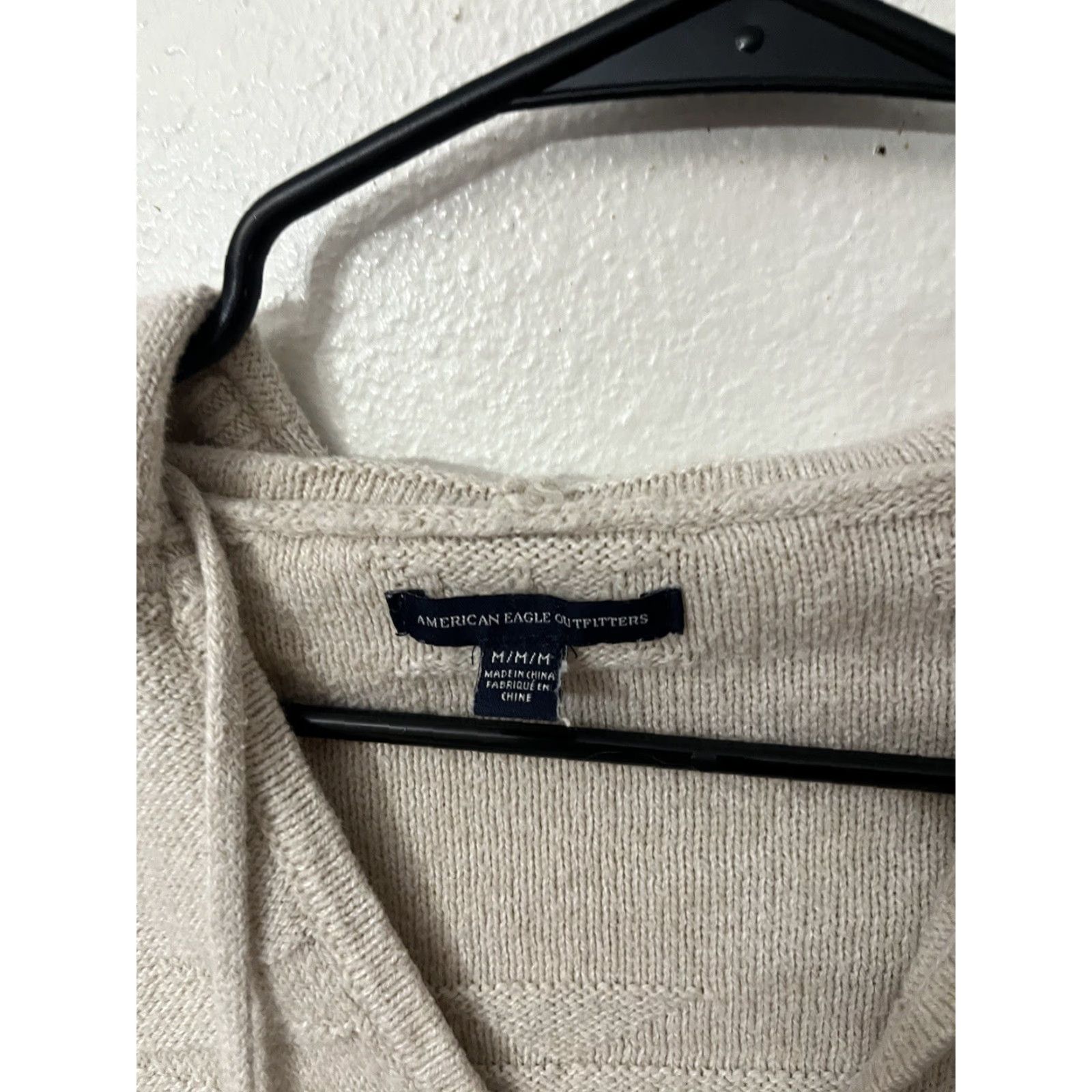 American Eagle Outfitters VINTAGE American Eagle Hoodie Sweater Pullover V-Neck Women’s Size Medium Brown Beige Casual Top Size M / US 6-8 / IT 42-44 - 2 Thumbnail
