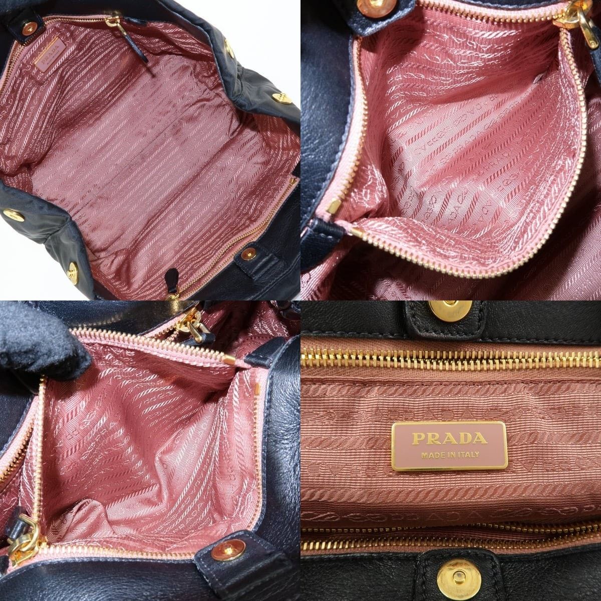 Prada Prada Bow Nylon Tote Black Size ONE SIZE - 7 Thumbnail