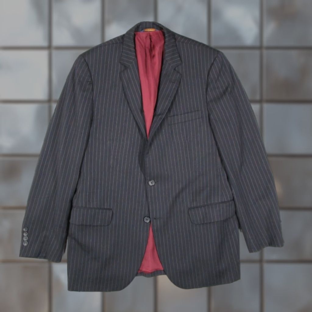 Brooks Brothers BROOKS BROTHERS 1818 FITZGERALD Suit Black 2-Piece Wool 42 Long Men’s Pinstripe Casual/Formal Oversized 2pc Tailored Menswear Size 42R - 1 Thumbnail