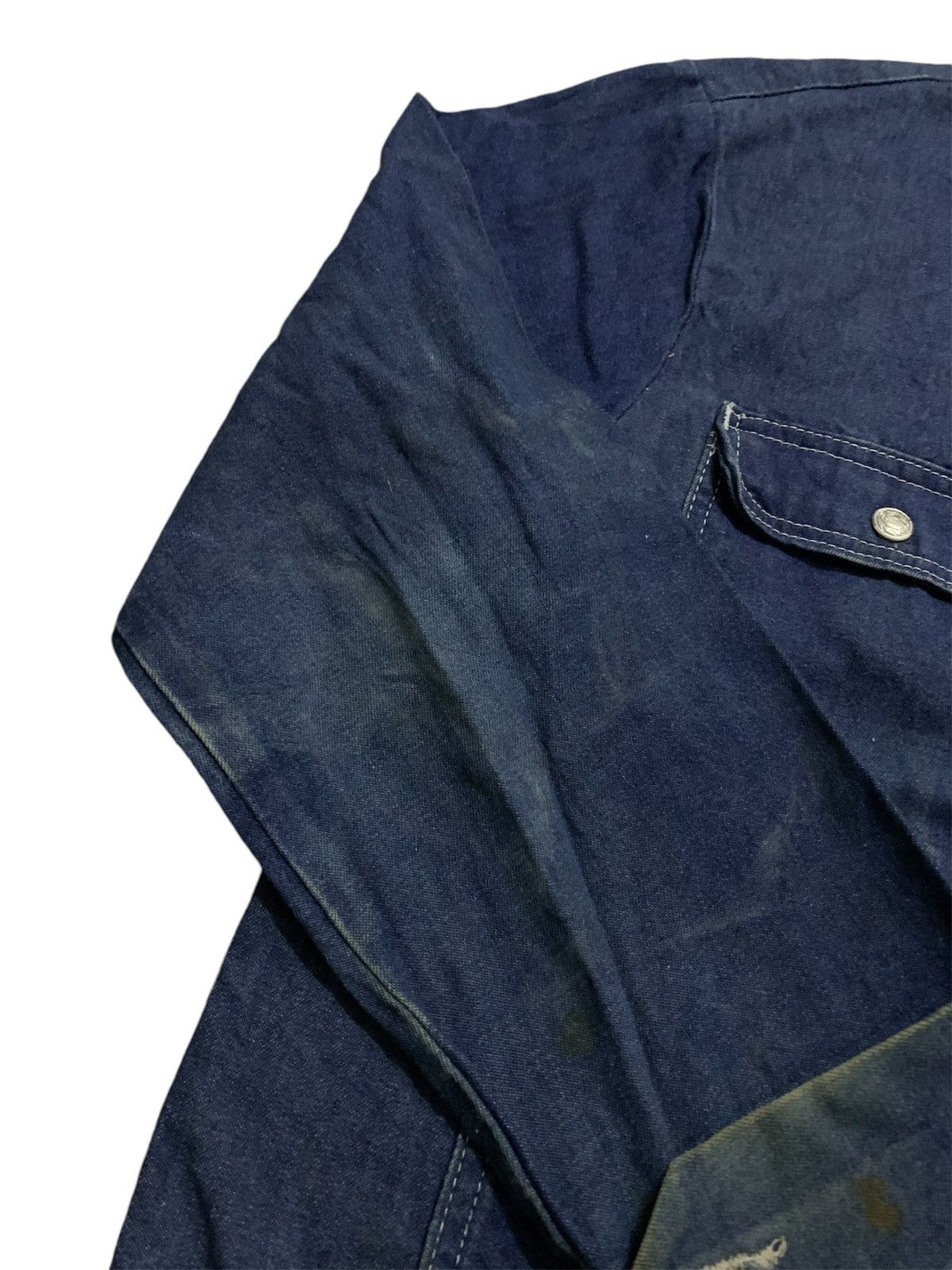 Vintage 💥Vintage Usa Denim Chore Jacket Size US L / EU 52-54 / 3 - 7 Thumbnail
