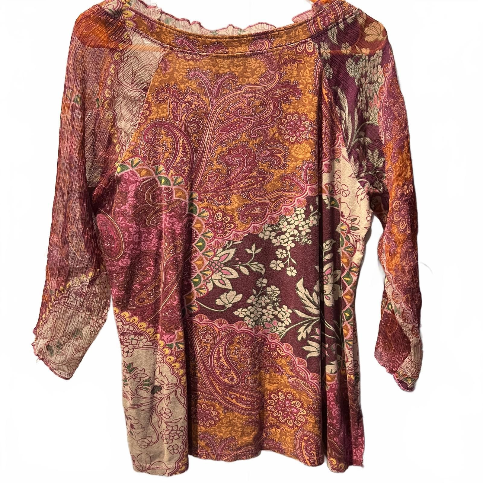 Other Caribbean Joe Petite Women's Tunic Top XL Size XL / US 12-14 / IT 48-50 - 1 Thumbnail