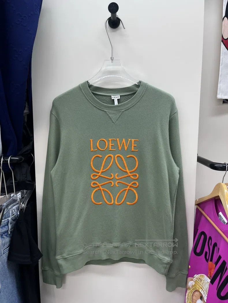 Loewe Loewe Avocado Green Embroidered Sweatshirt Size US M / EU 48-50 / 2 - 1 Thumbnail