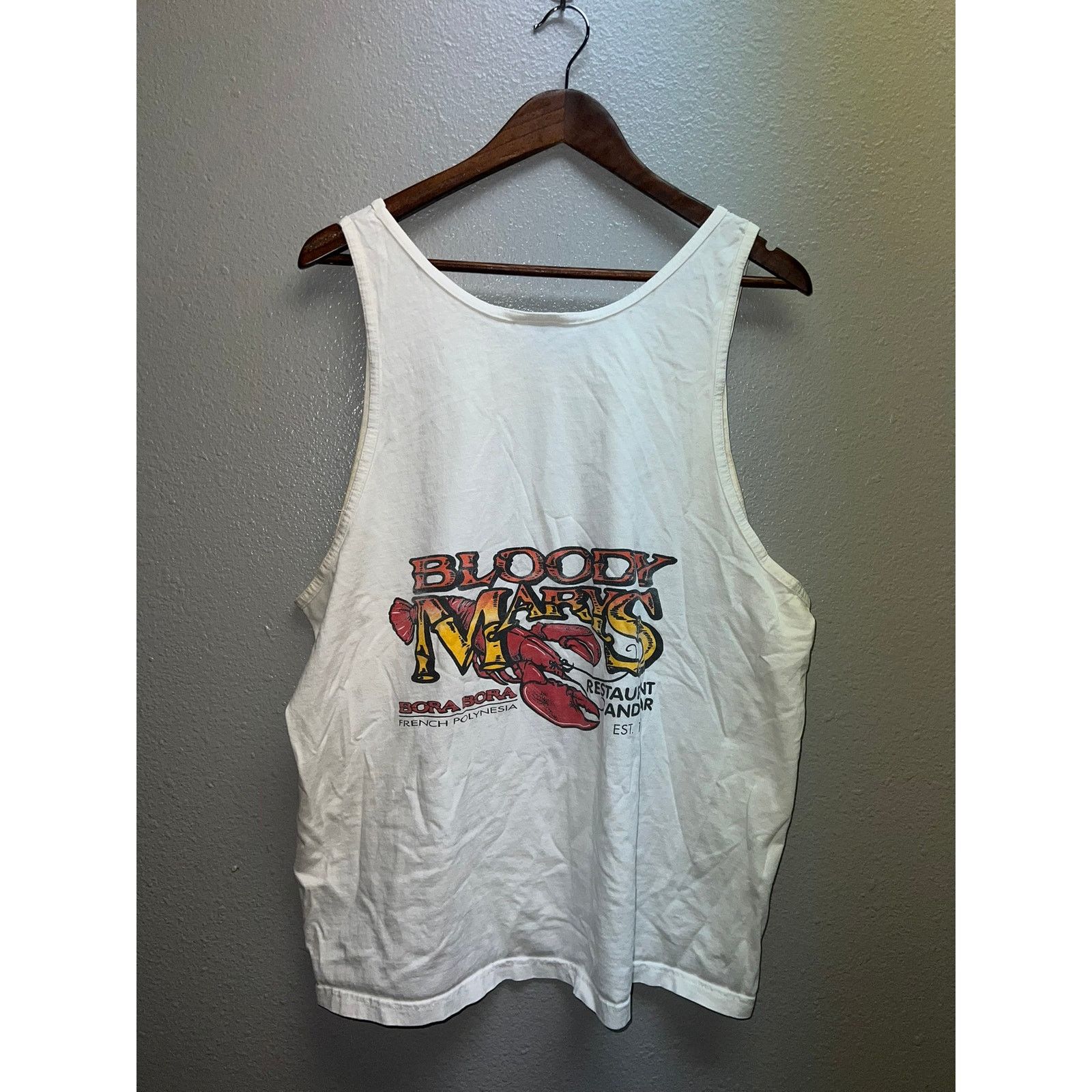 Hanes Vintage Bloody Marys Shirt Bora French Polynesia 90s VTG XL Size US XL / EU 56 / 4 - 7 Thumbnail