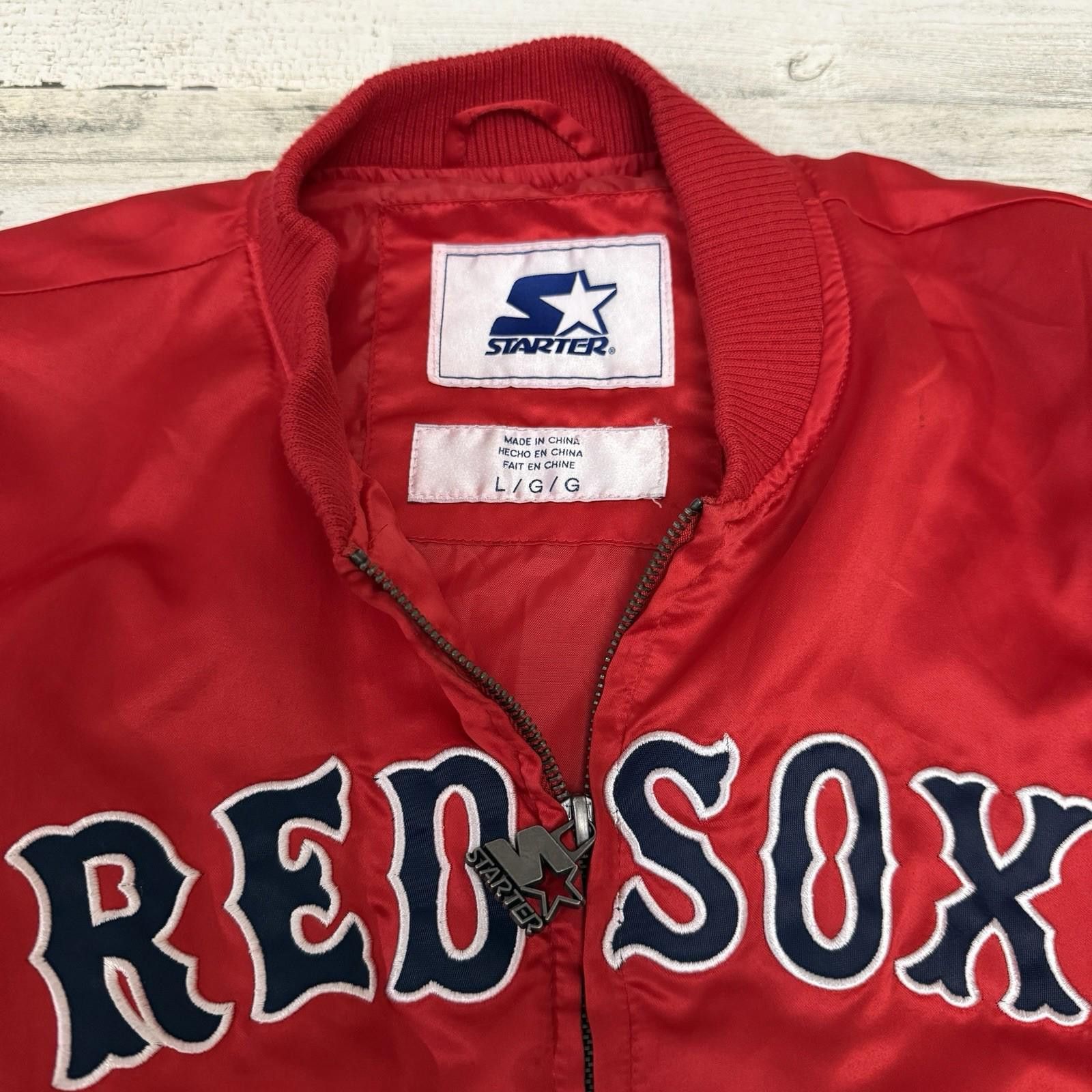 Starter Red Sox Starter Bomber Jacket Womens Large Size L / US 10 / IT 46 - 5 Thumbnail