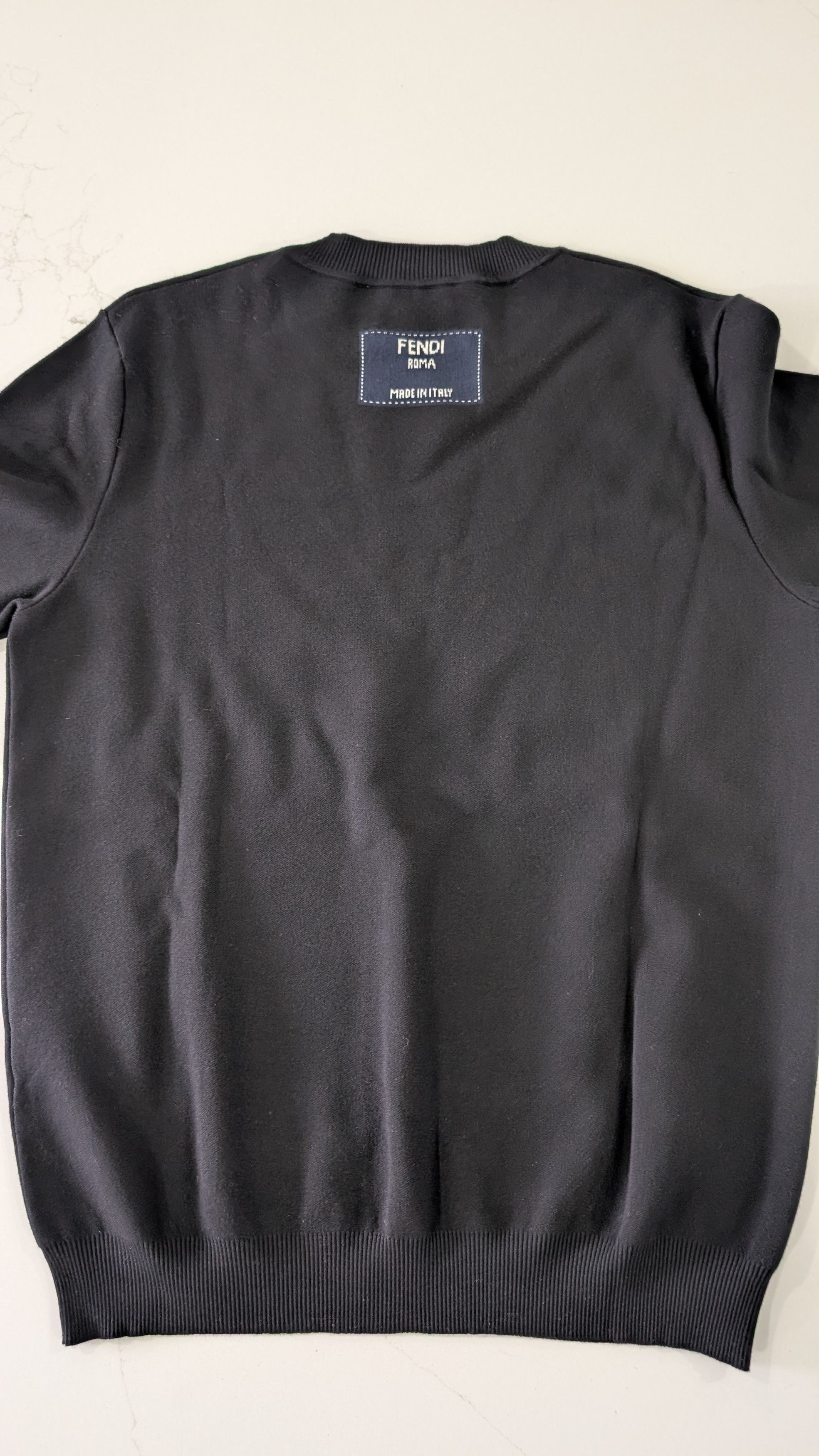 Fendi Fendi Roma Label Patch Sweater Black IT 48 Size US M / EU 48-50 / 2 - 2 Thumbnail
