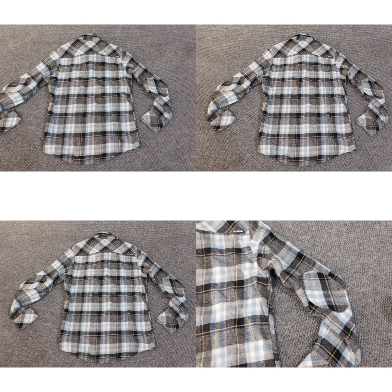 Billabong Billabong Shirt Mens Small Gray Plaid Button-Up Long Sleeve Cotton Nylon Flannel Outdoor Classic Button-Down Collared Button 1990s? Size US S / EU 44-46 / 1 - 8 Thumbnail