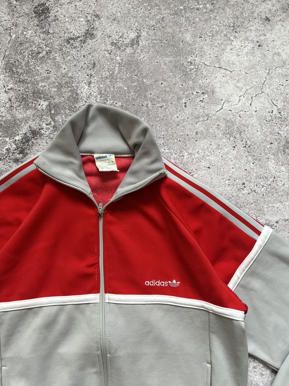 Adidas × Vintage Vintage 80s 90s Adidas Track Jacket Gray Red Small Men's Size US S / EU 44-46 / 1 - 4 Thumbnail