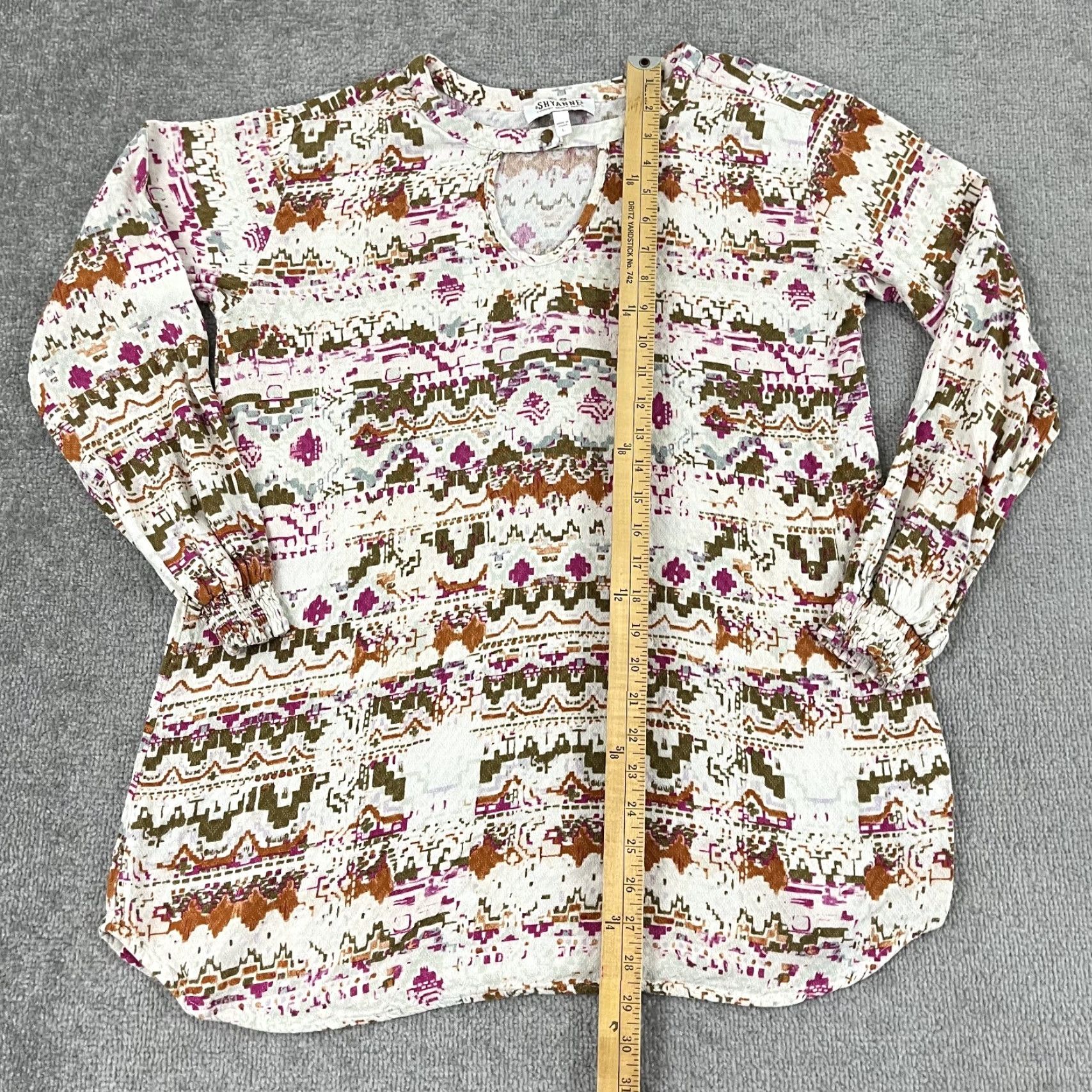 Vintage Shyanne Blouse Shirt Womens Large Western Cowgirl Peasant Mini Dress Tunic Top Shirt Size L / US 10 / IT 46 - 3 Thumbnail