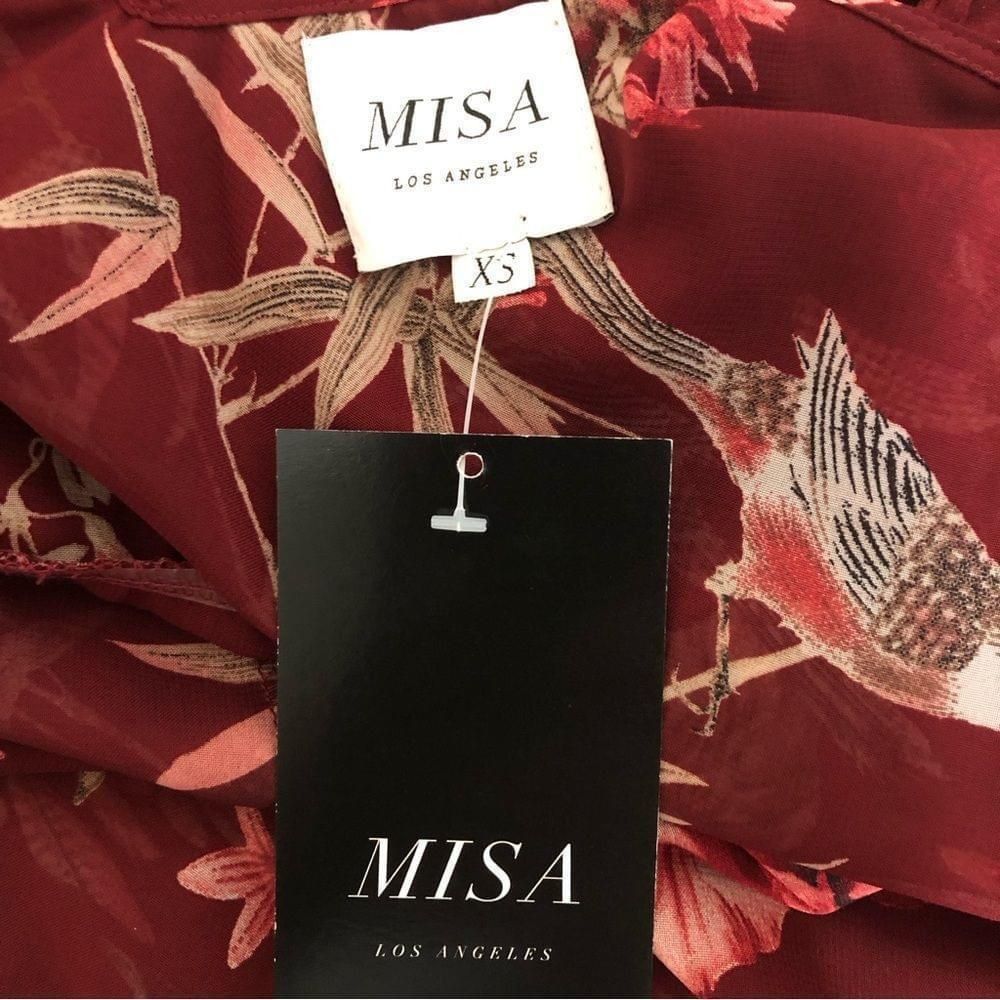 MISA Los Angeles NWT Misa Los Angeles Talya in red floral summer dress Sz XS Size XS / US 0-2 / IT 36-38 - 7 Thumbnail