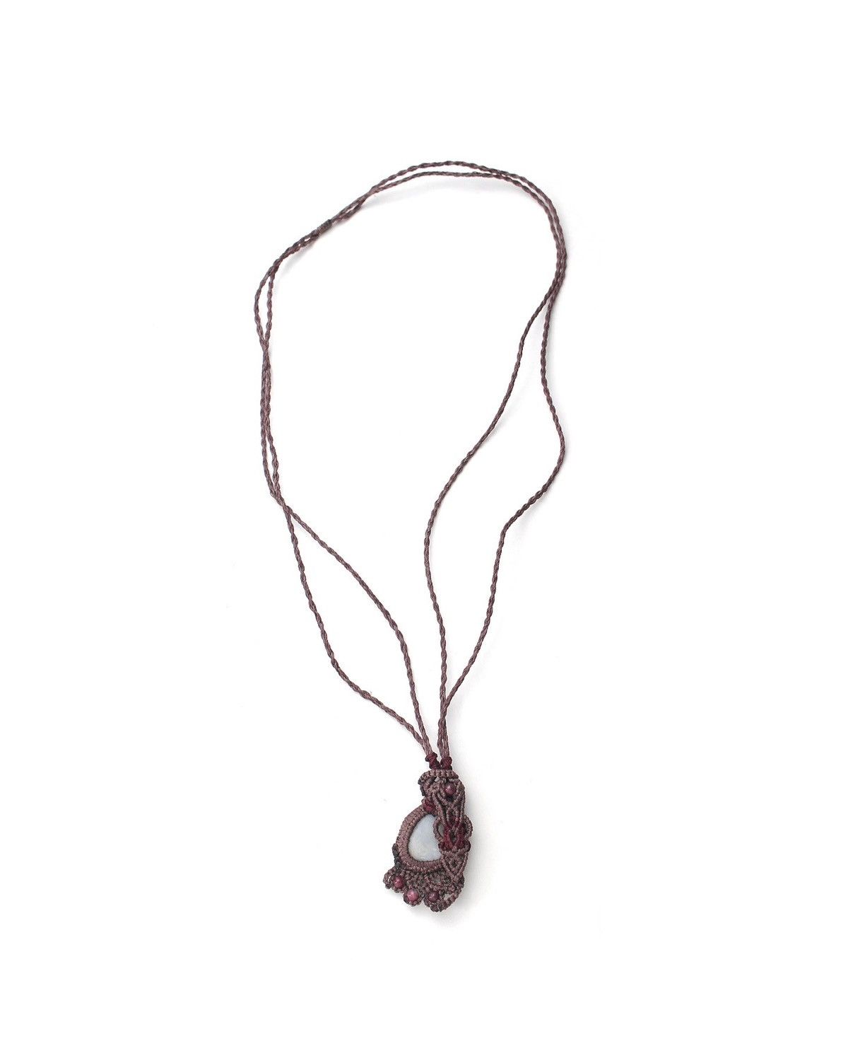 Japanese Brand × Vintage 2000S JAPANESE HANDMADE MILKY QUARTZ MACRAME NECKLACE Size ONE SIZE - 2 Thumbnail