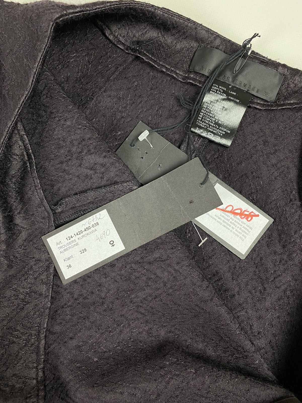 Haider Ackermann BNWT! Haider Ackermann ladies wool wide leg trousers pants Size 25" / US 0 / IT 36 - 7 Thumbnail