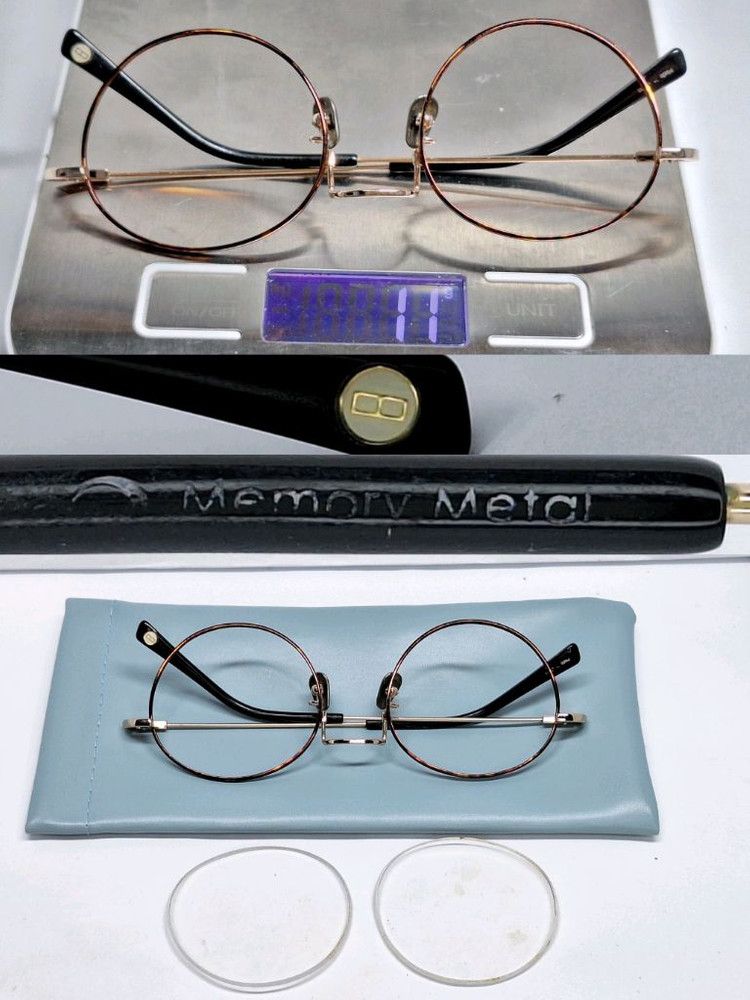 Other 2000s Memory Metal Round Glasses High Elasticity Full Metal Size ONE SIZE - 3 Thumbnail